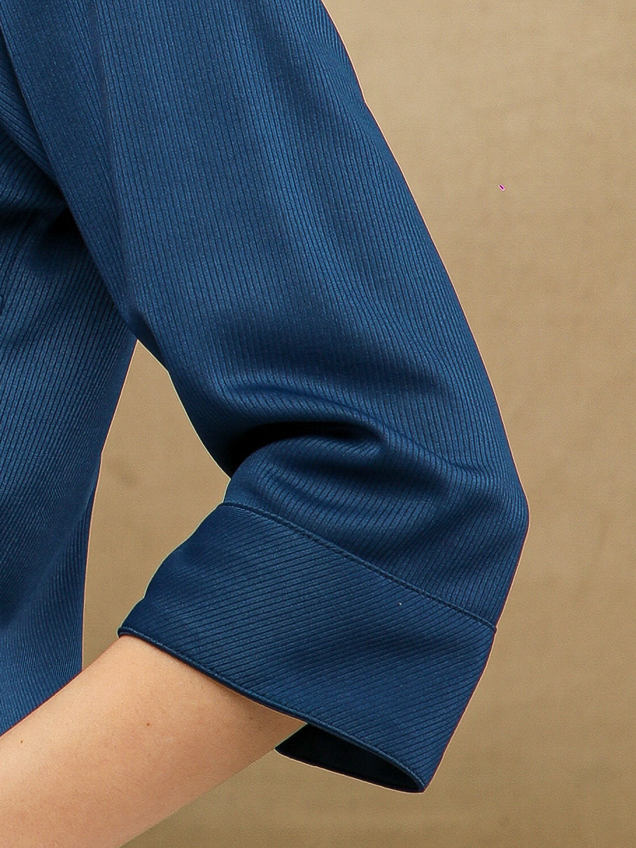 Self Stripe Cobalt Blue Top