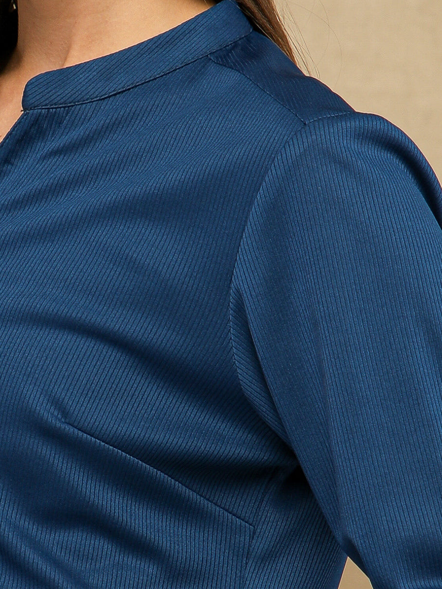 Self Stripe Cobalt Blue Top