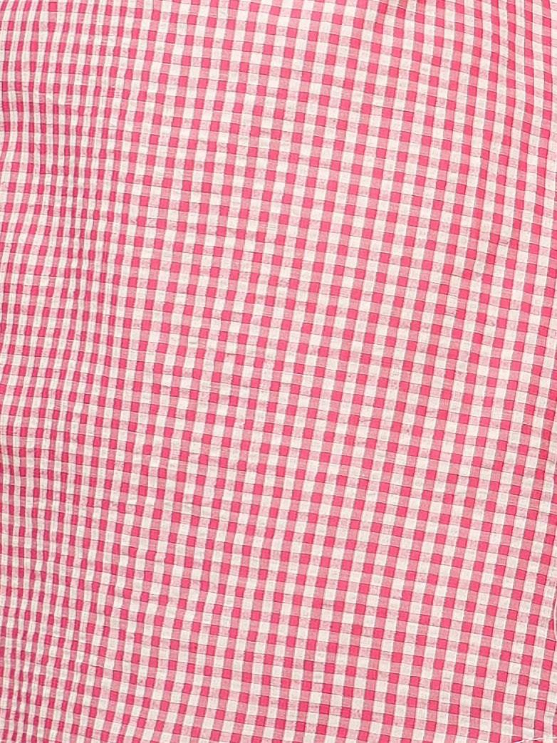 Ghingham Embroidered Red Shirt