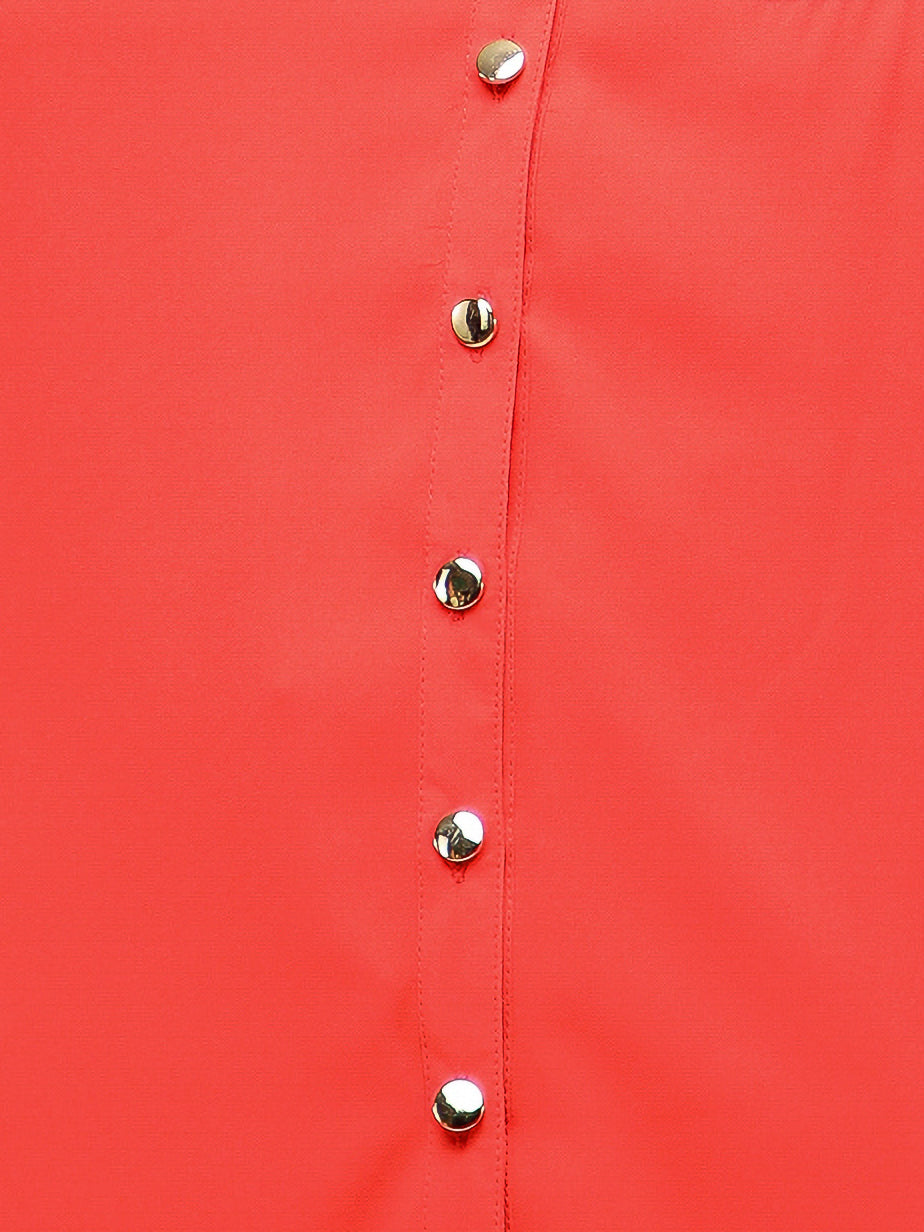 Dual Floral Sequins Coral Shirt