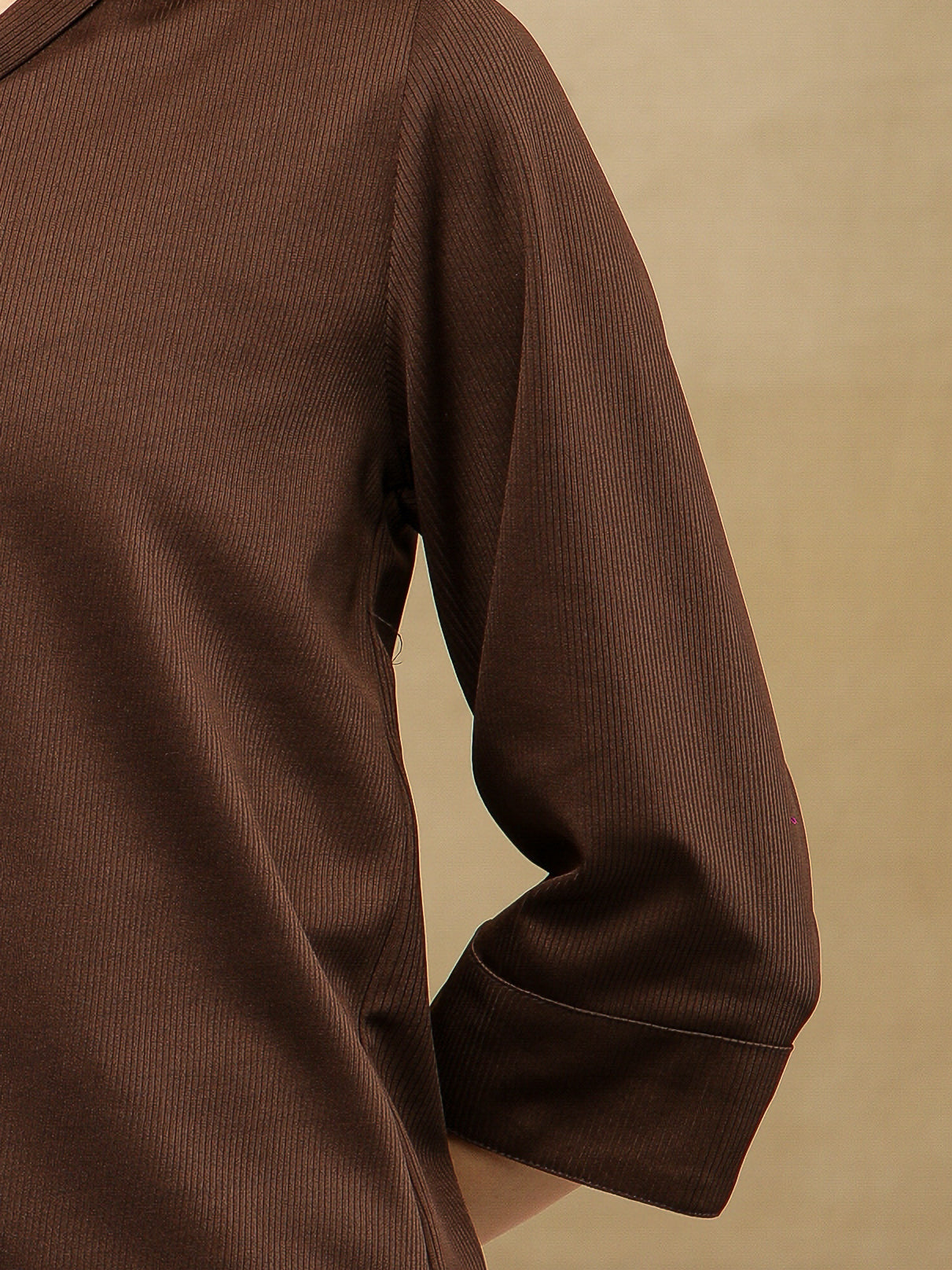Front Tie Brown Top