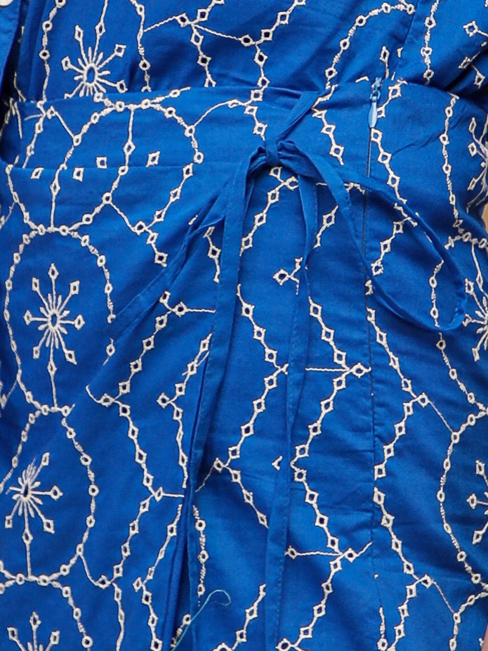 Schiffli Wrap Sapphire Skort