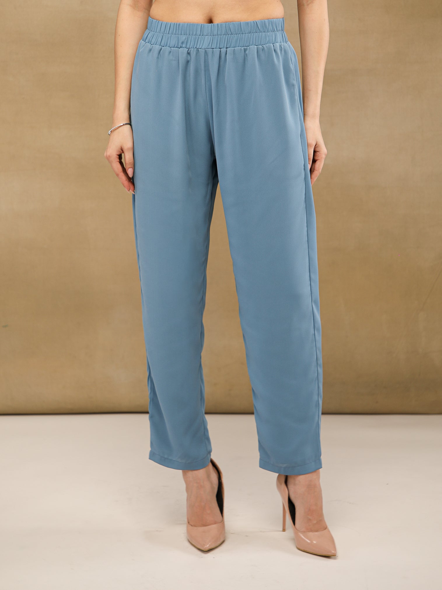 One-Sleeve Embellished Mist Co-ord Set