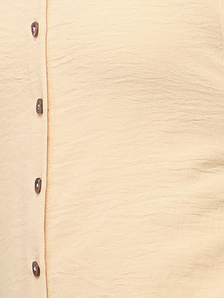 Drop Armhole Beige Co-ord Set