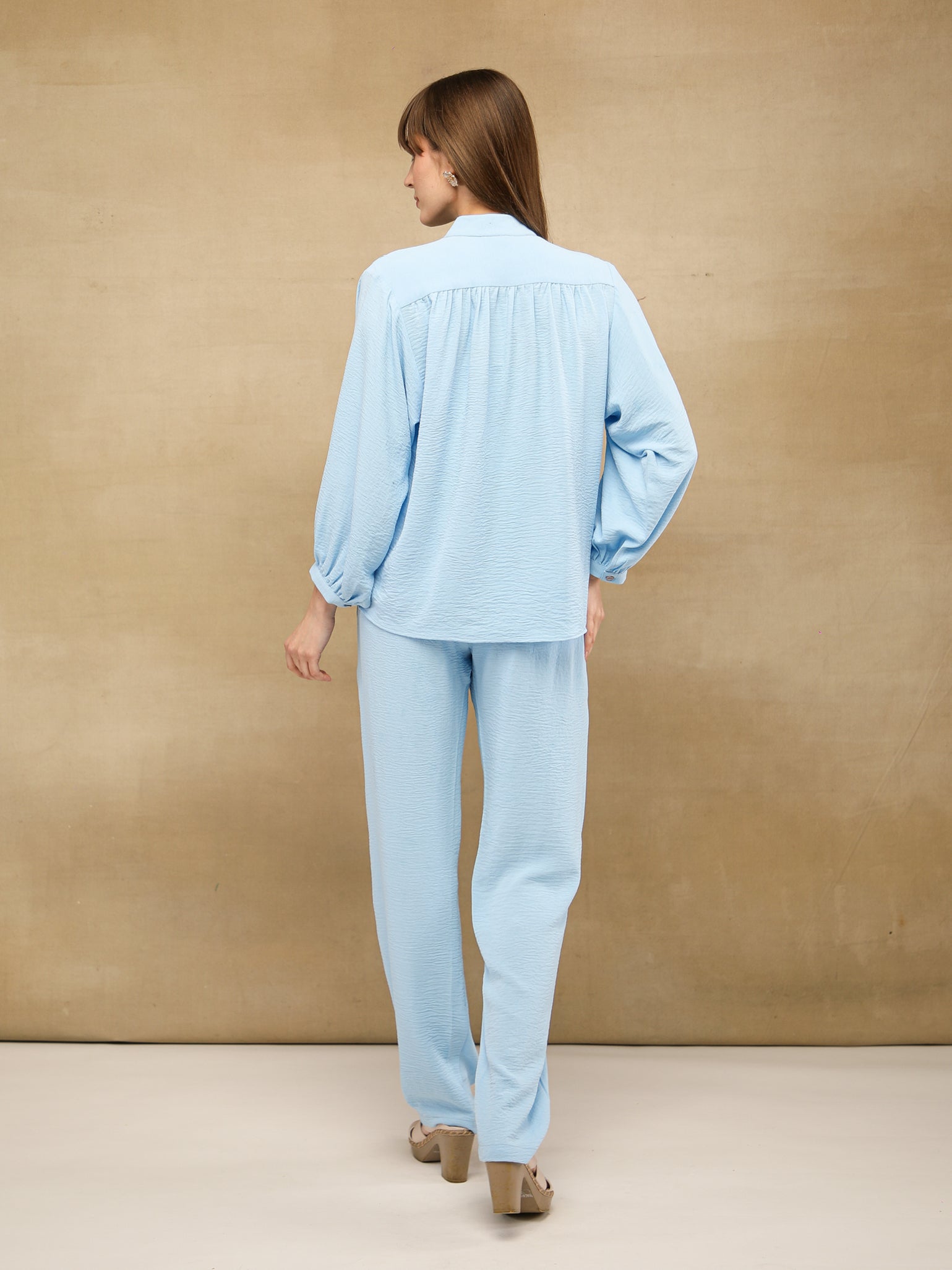 Tie Up Mist Blue Co-ord Set