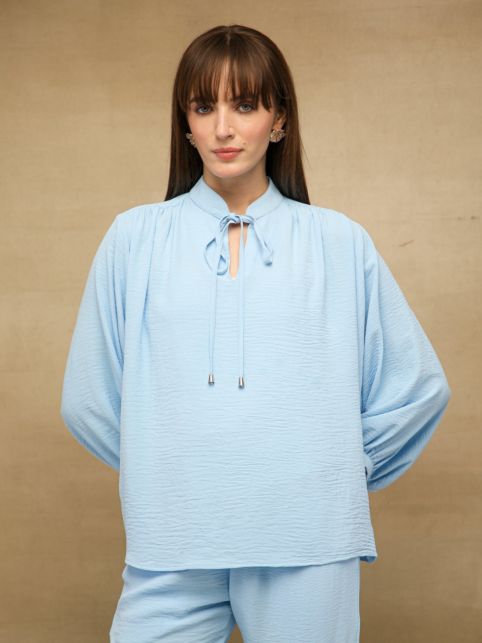 Tie Up Mist Blue Co-ord Set
