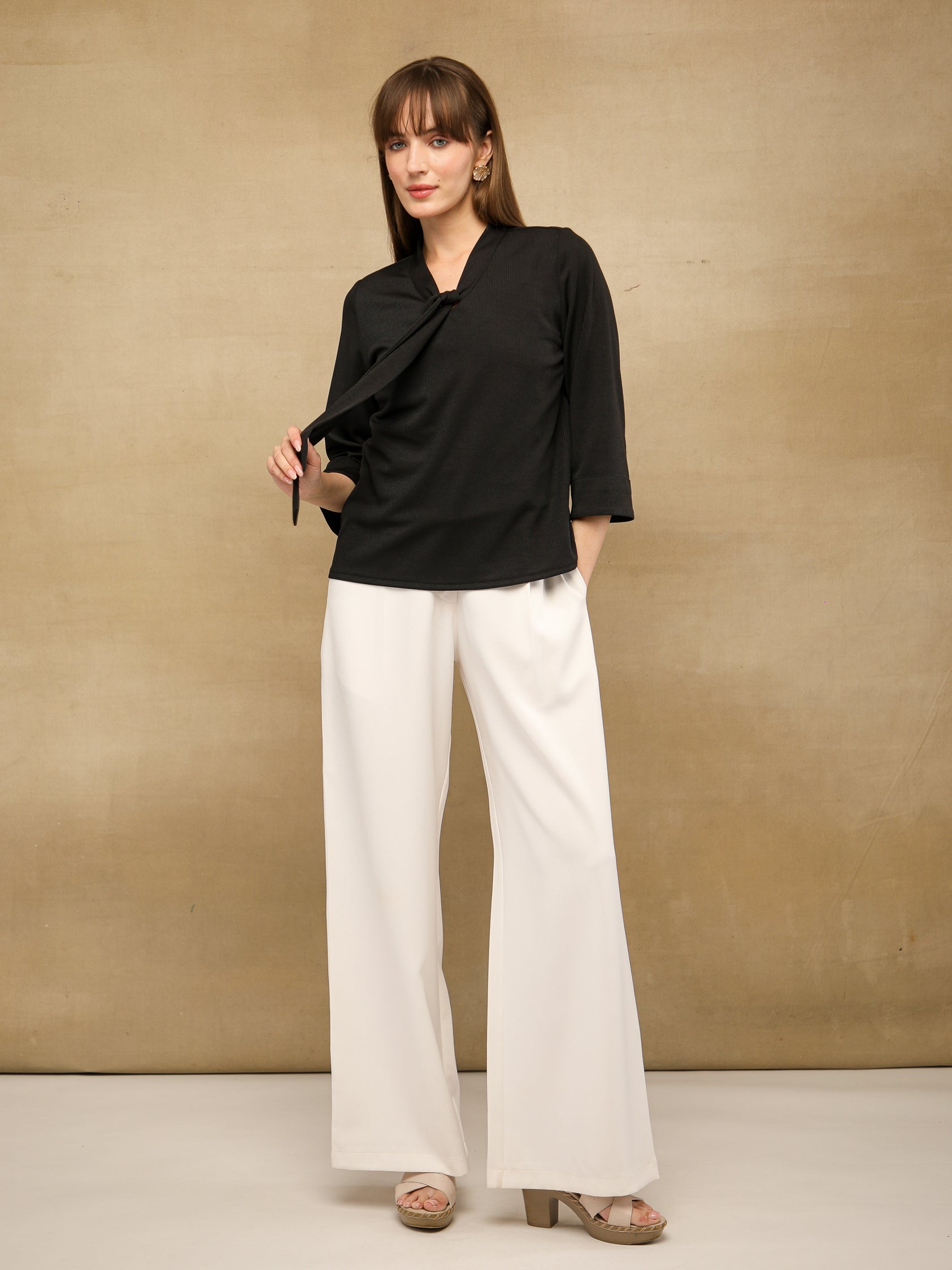 Front Tie Black Top