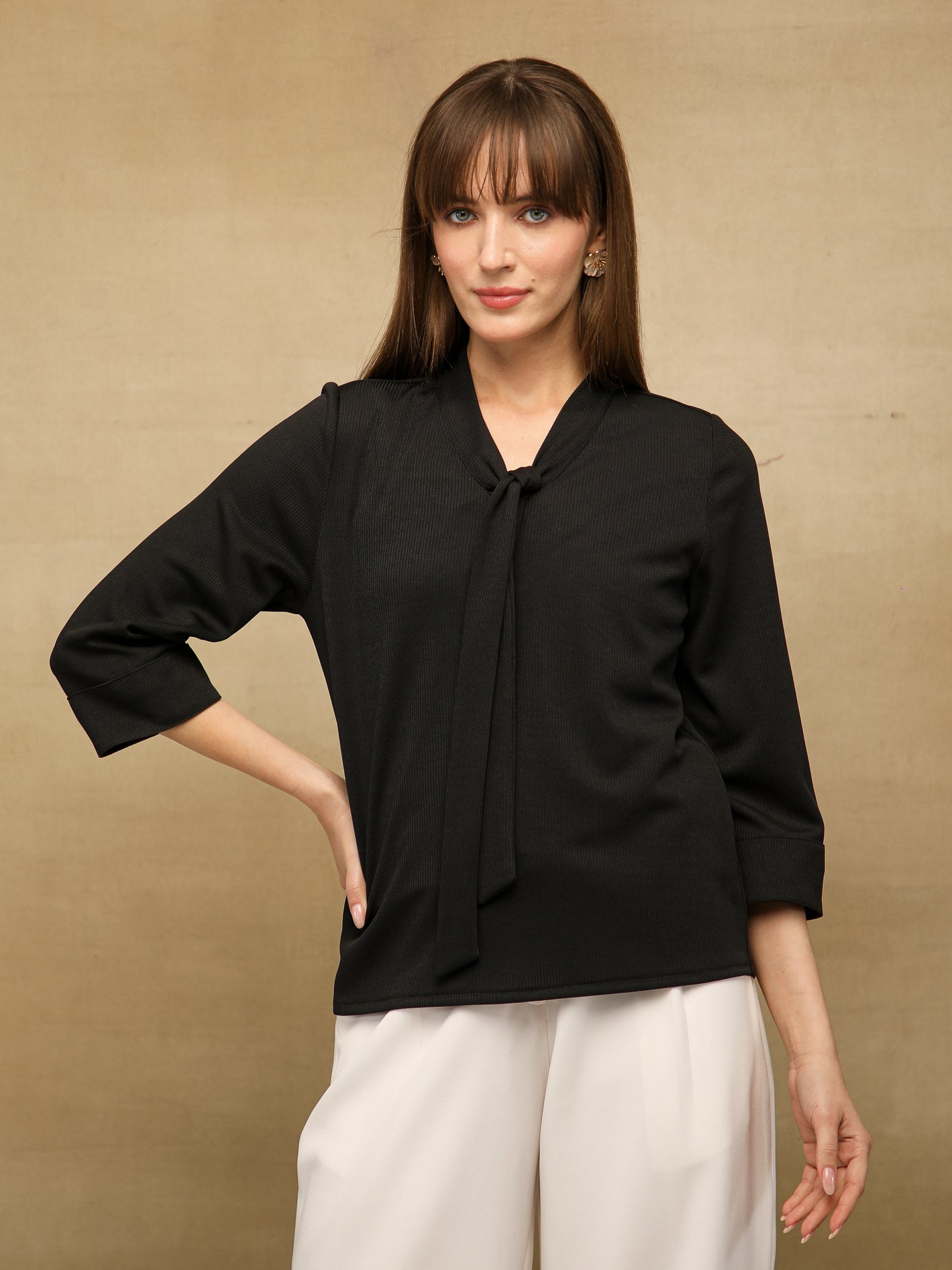 Front Tie Black Top