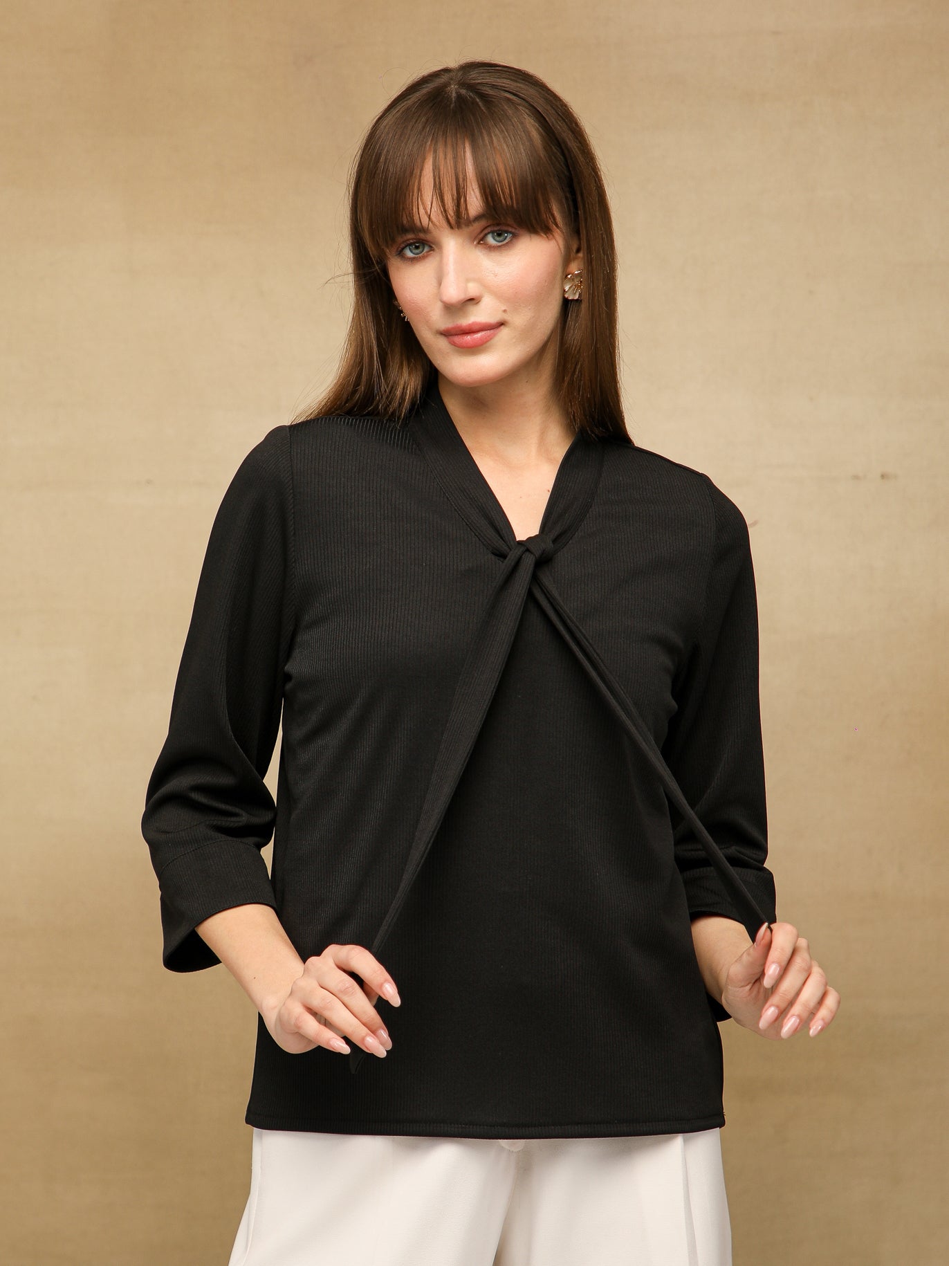Front Tie Black Top
