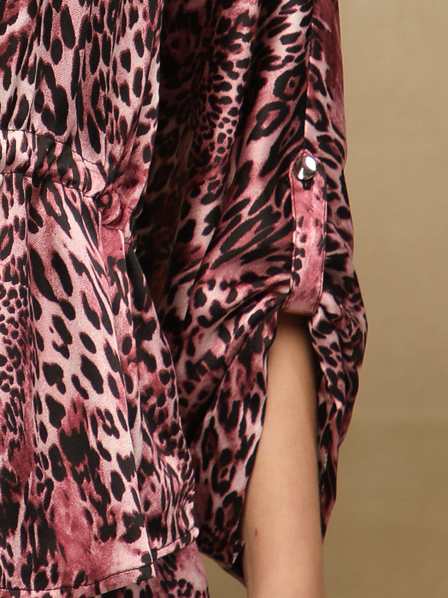 Cobra Wine Drawstring Waist Co-ord Set