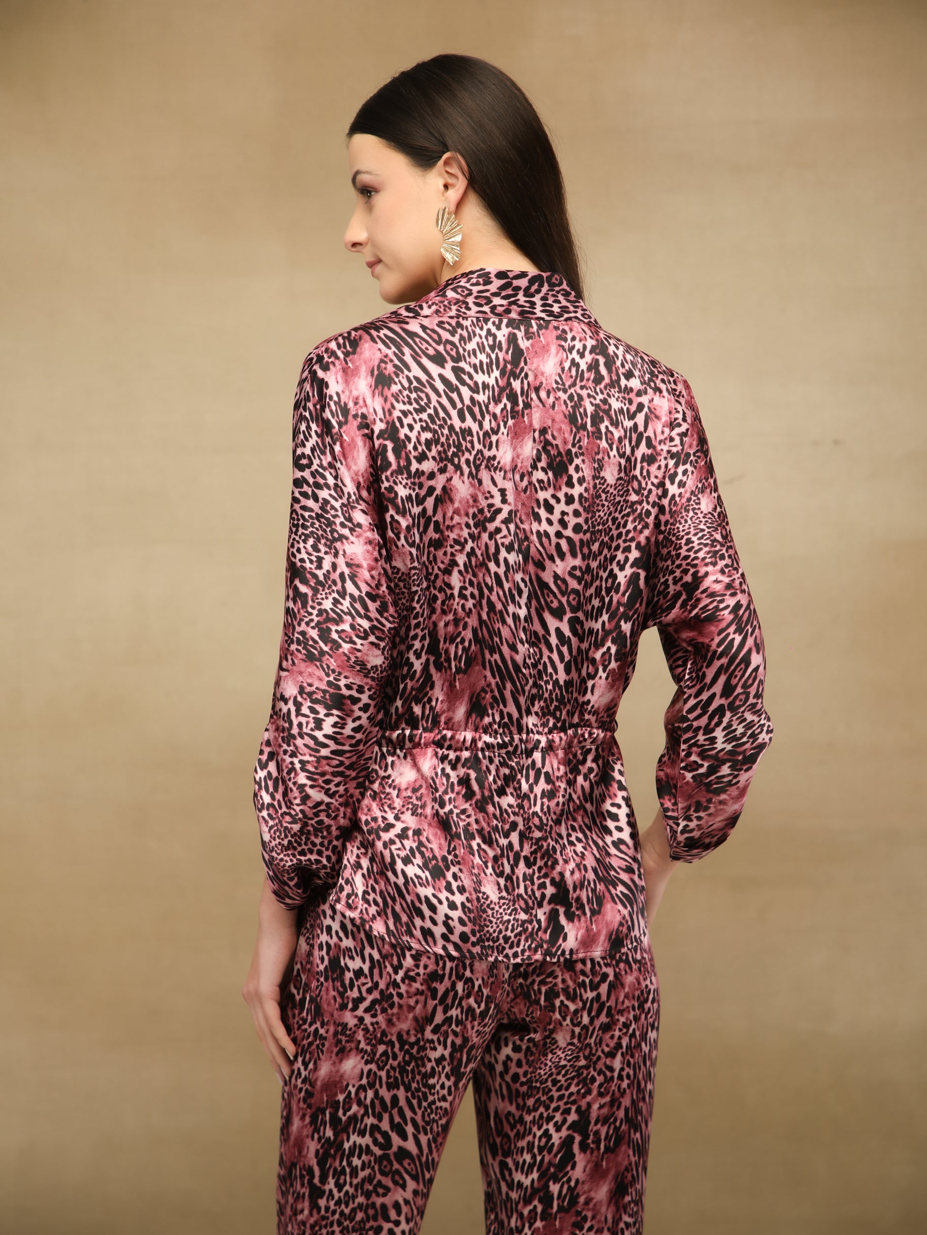 Cobra Wine Drawstring Waist Co-ord Set