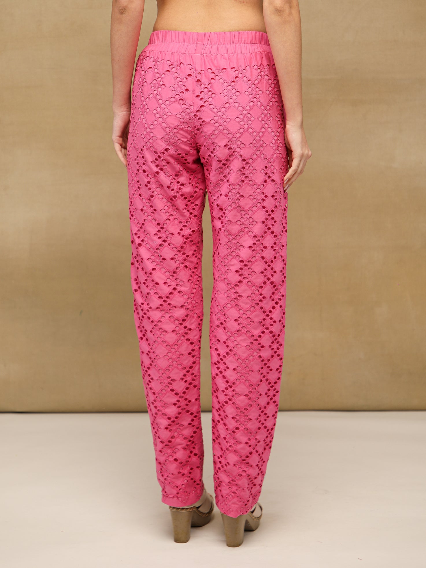 Magenta Schiffli Co-ord Set