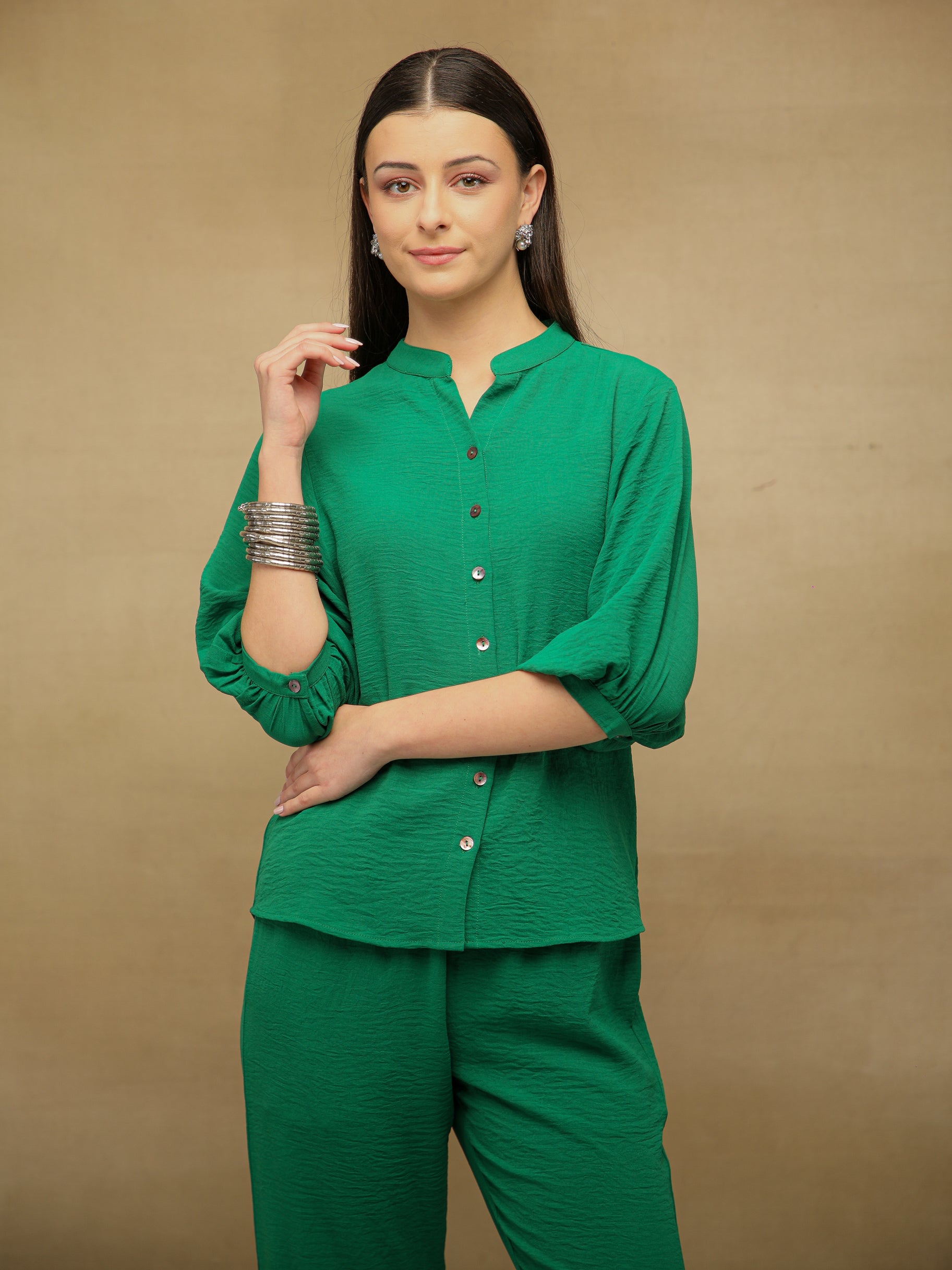 Drop Armhole Emerald Co-ord Set