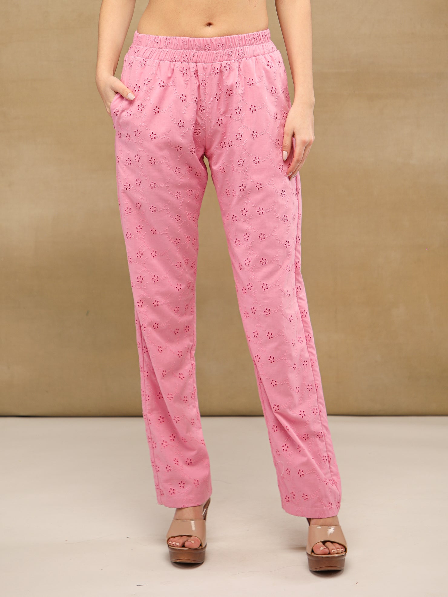 Blush Pink Schiffli Co-ord Set
