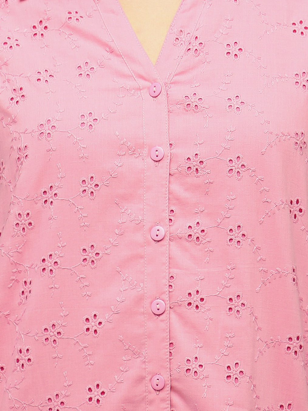 Blush Pink Schiffli Co-ord Set