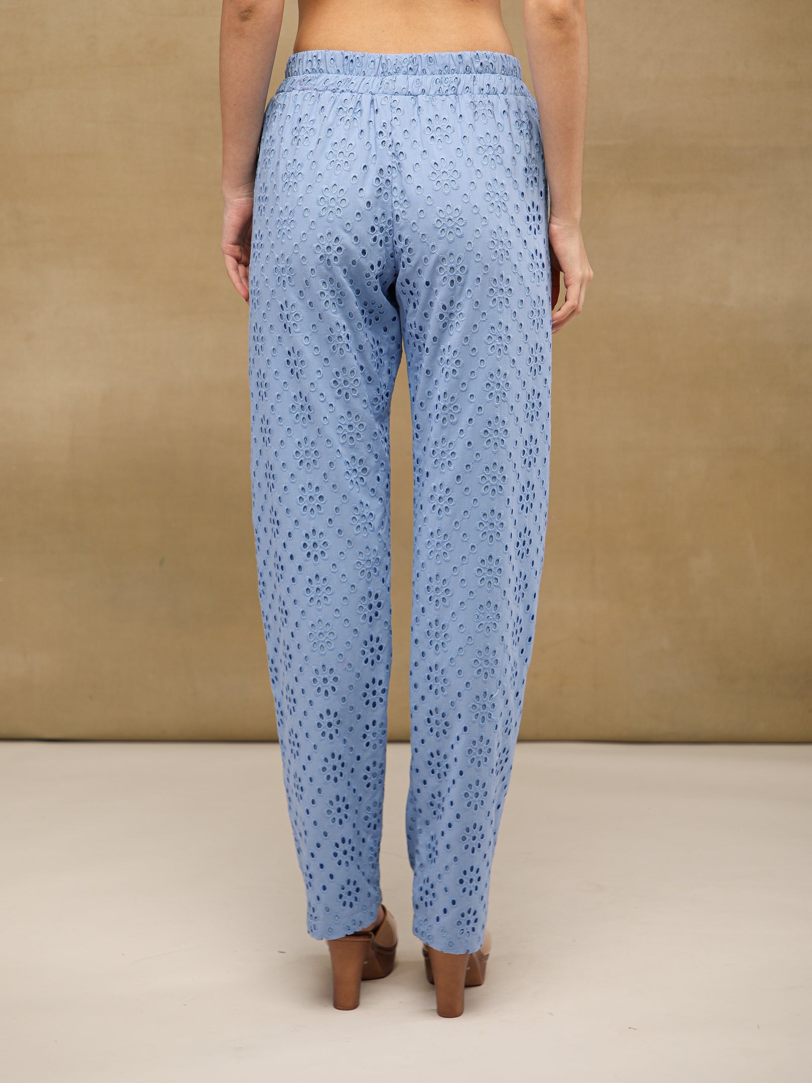 Light Blue Schiffli Co-ord Set