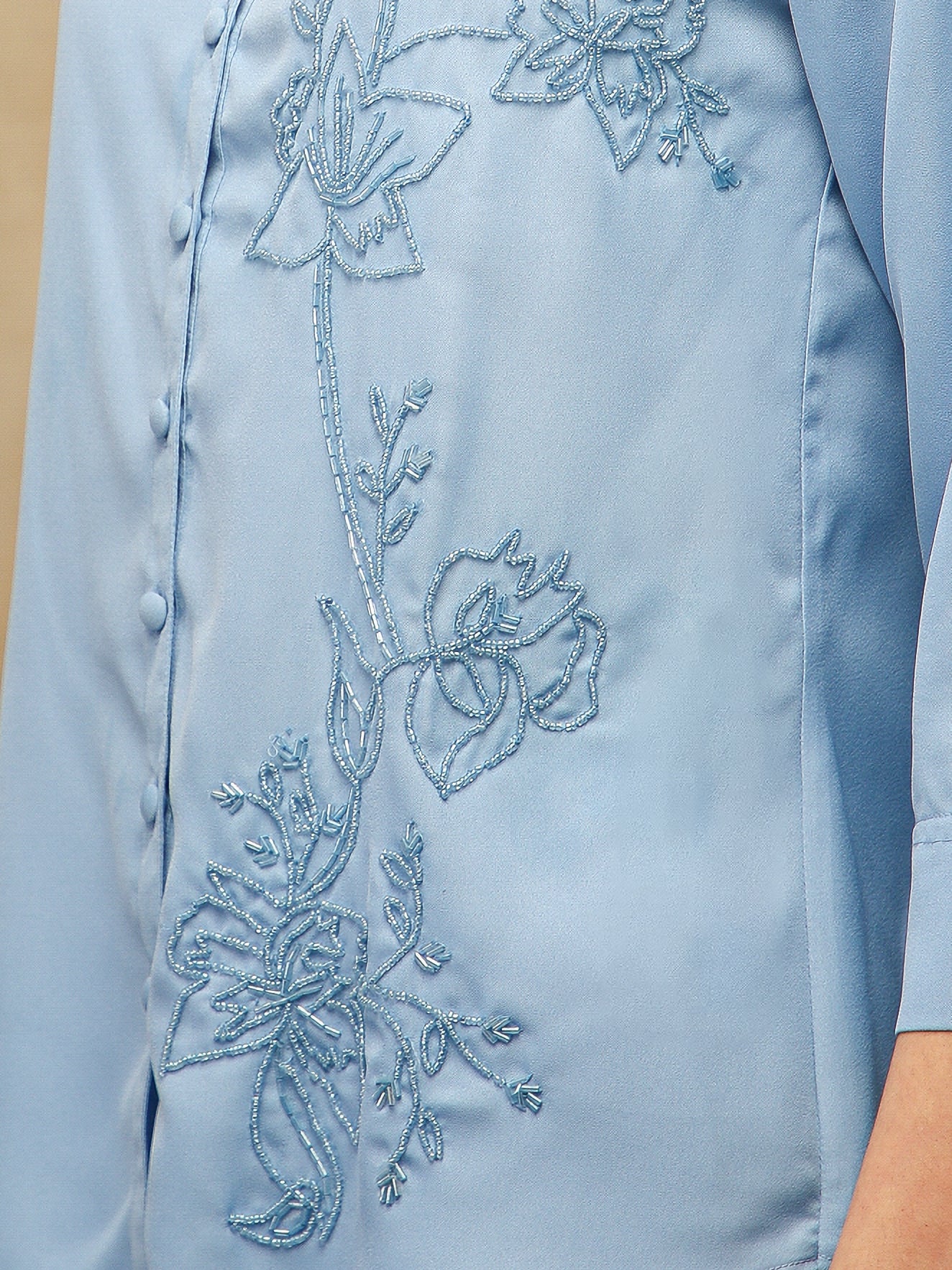 One-Side Embellished Mist Co-ord Set