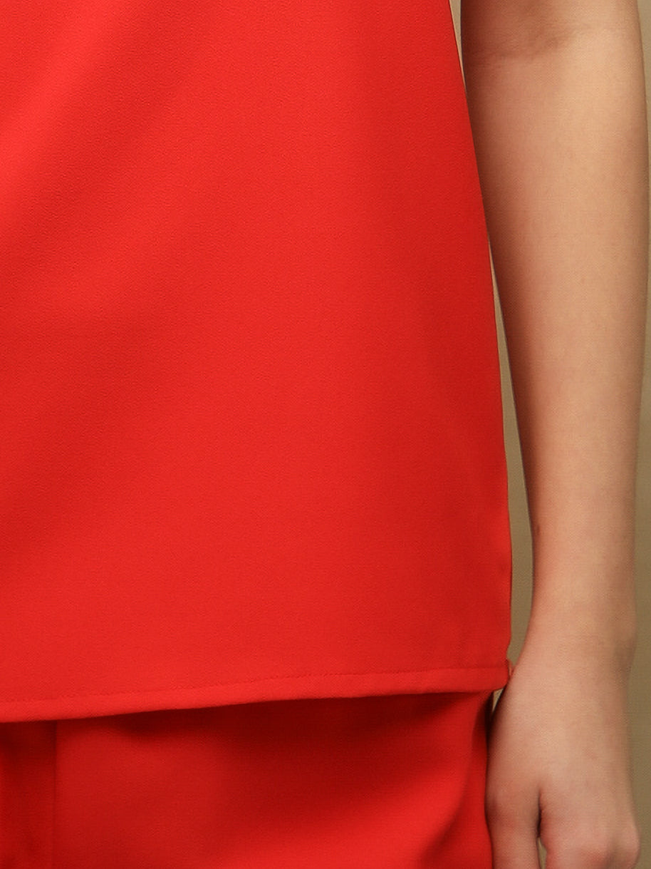 Sequins Asymmetric Red Co-ord Set