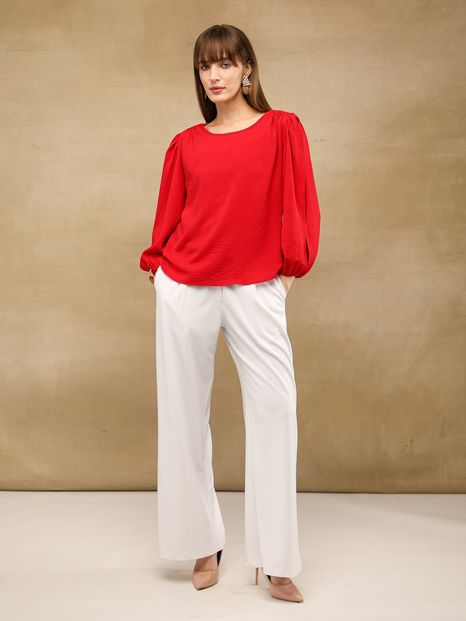 Scarlet Slit Sleeve Top