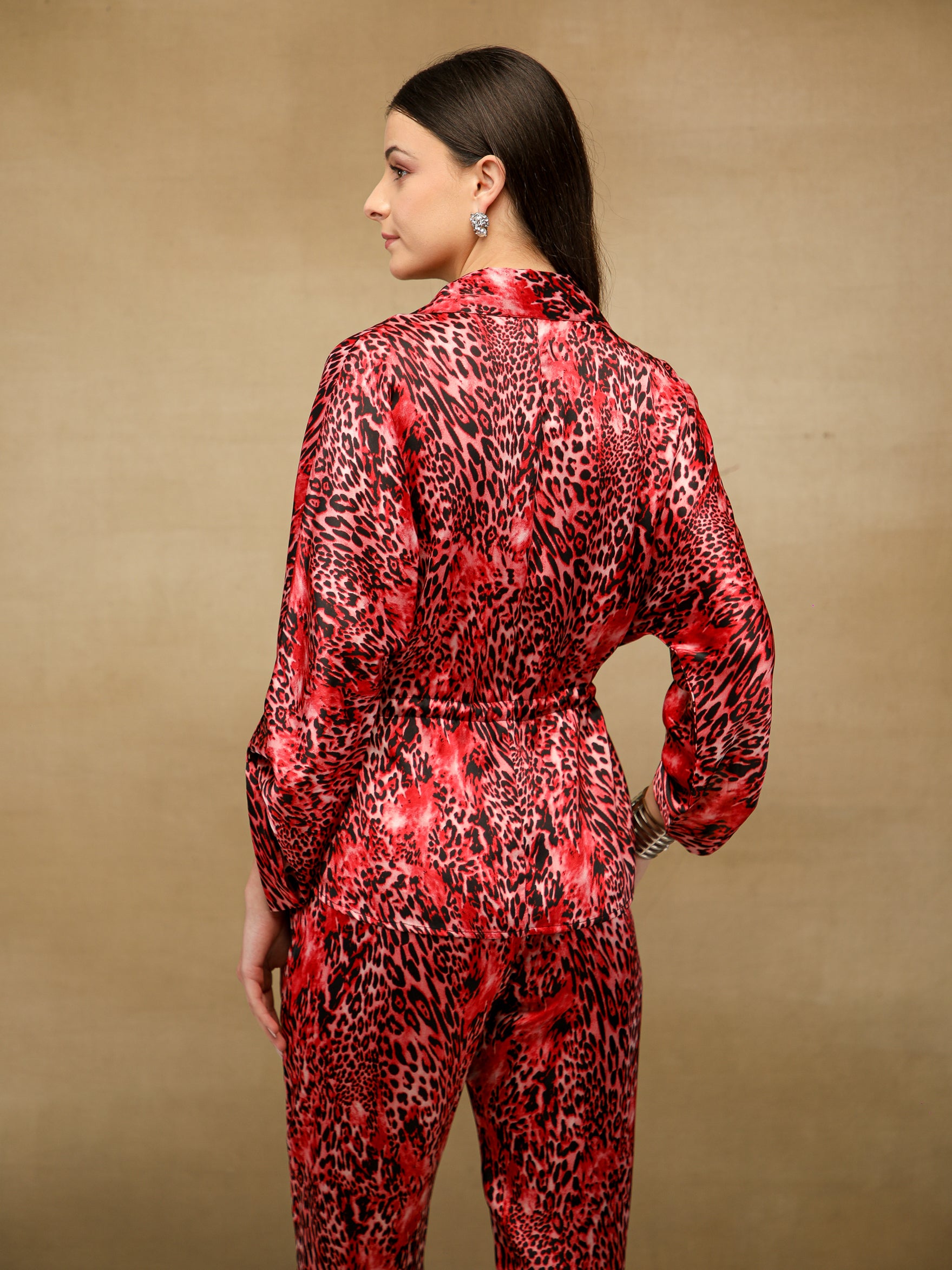 Cobra Crimson Drawstring Waist Co-ord Set