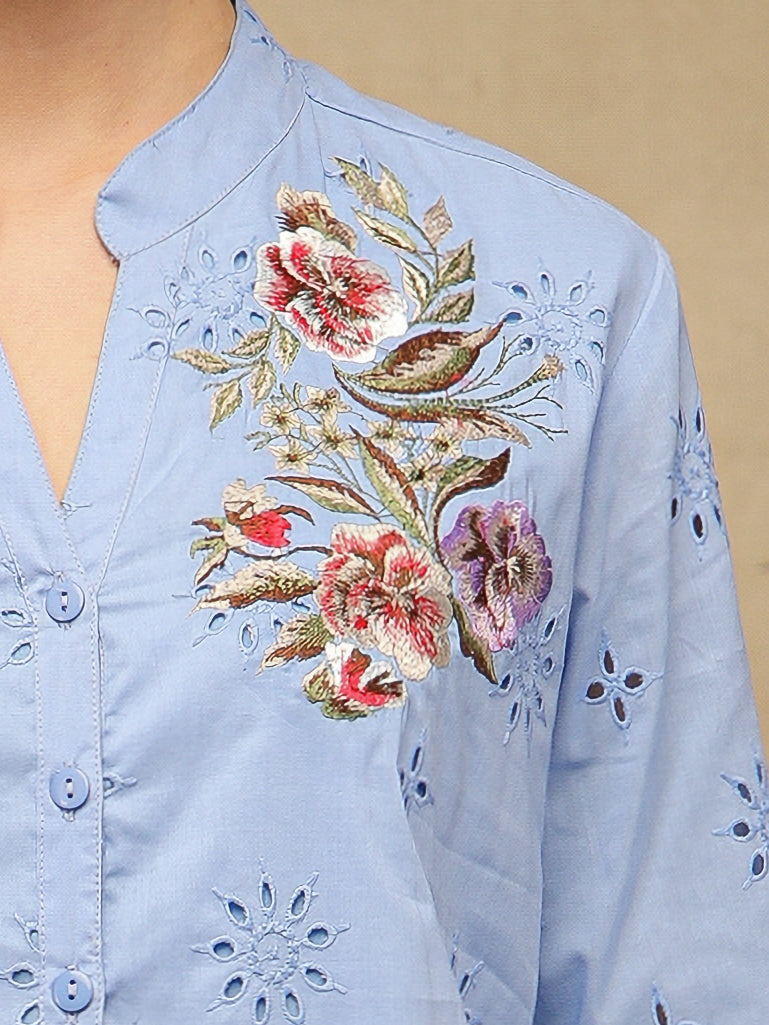 Bluebell Embroidered Shirt