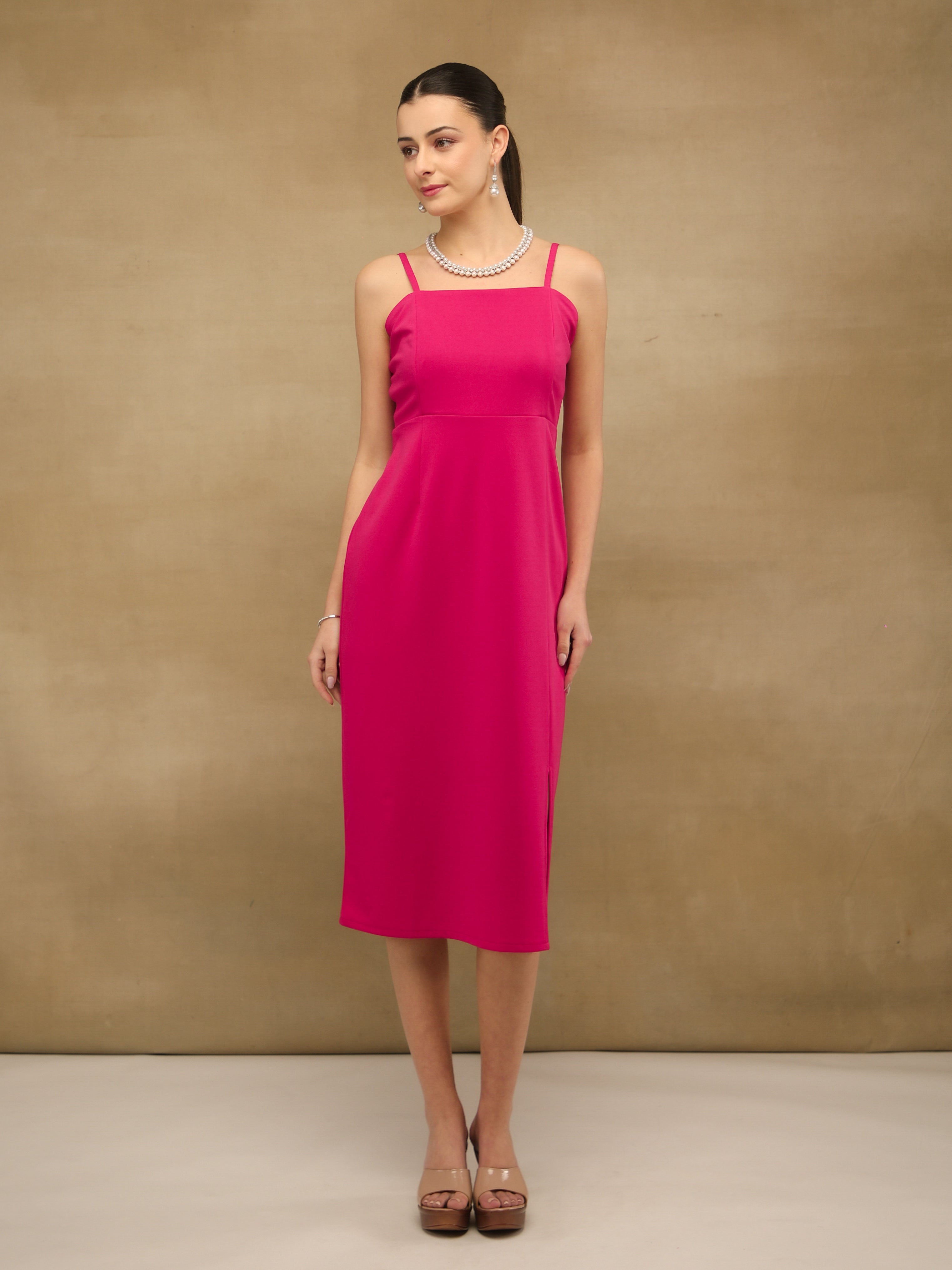 Fuchsia Midi Dress