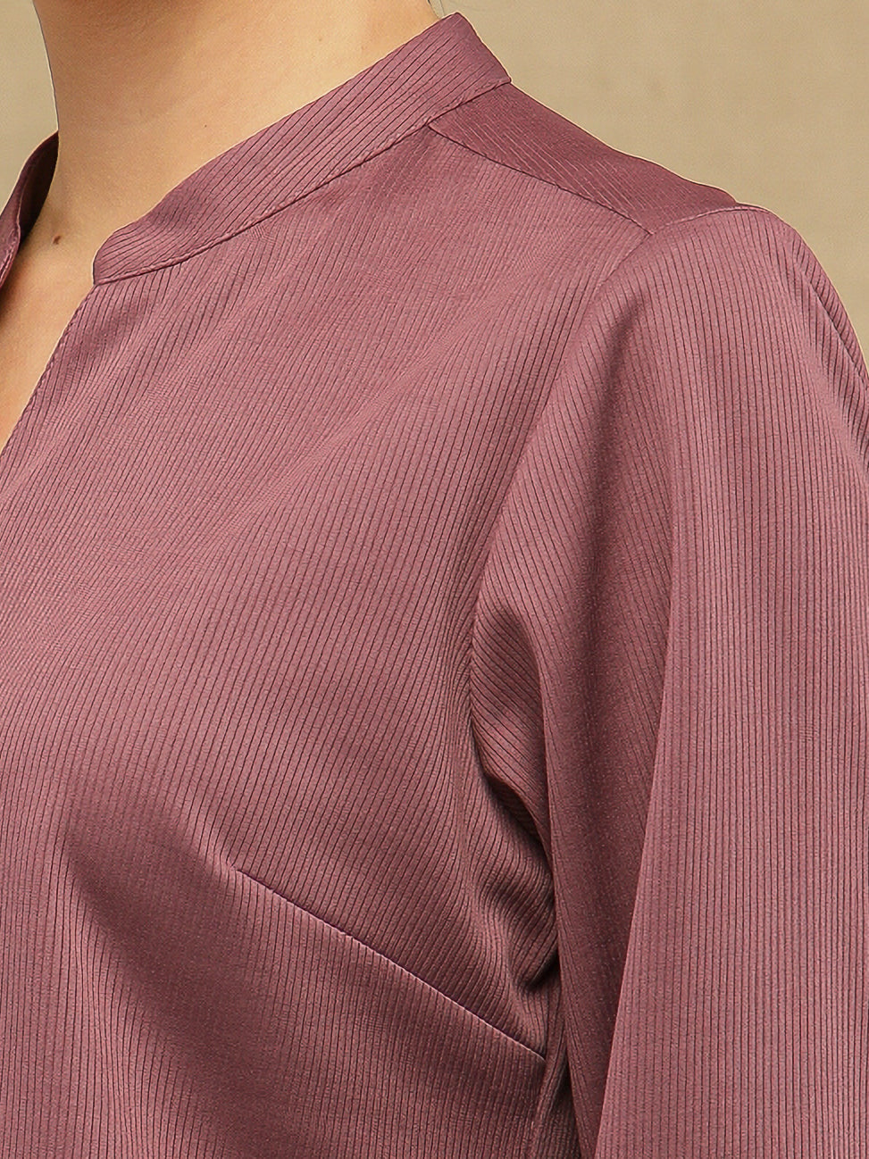 Self Stripe Rose Quartz Top