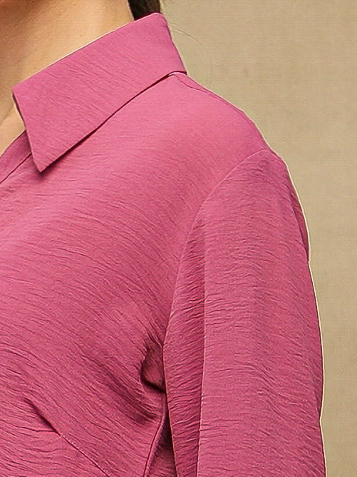 Tailored Dart Berry Pink Shirt