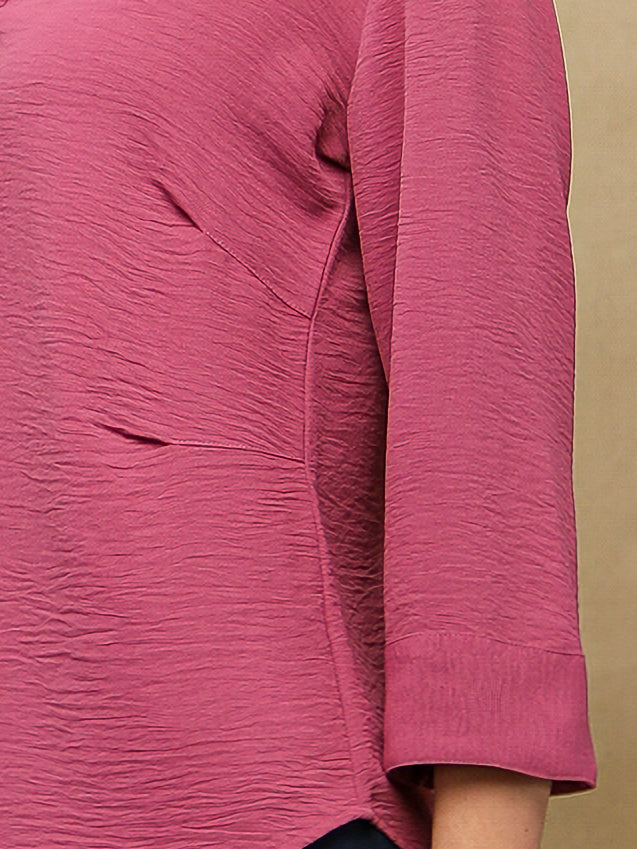Tailored Dart Berry Pink Shirt