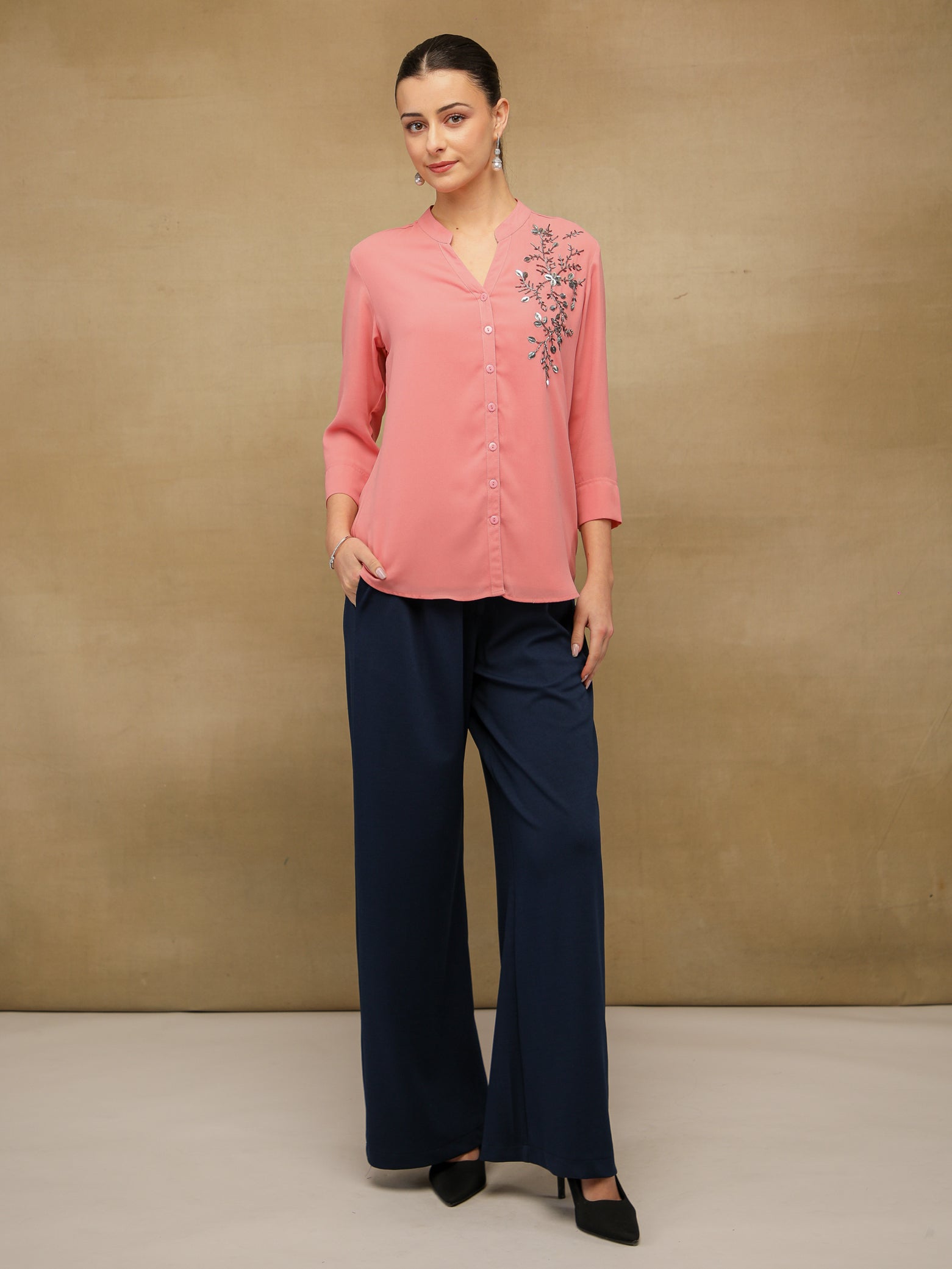Navy Tailored Trousers