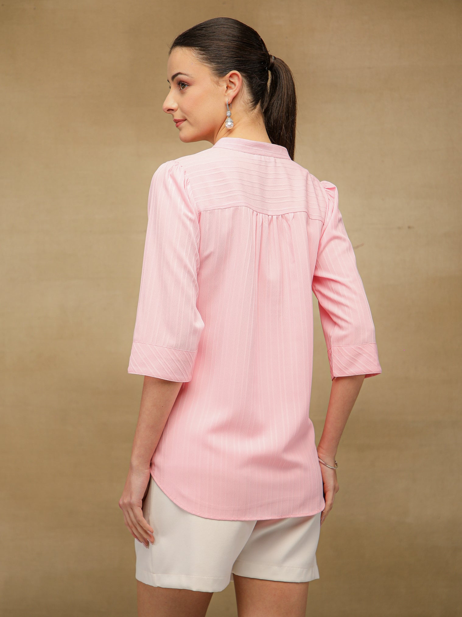 Front Yoke Pink Top