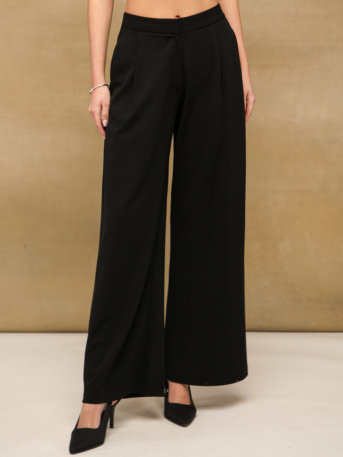 Black Wide Leg Trousers