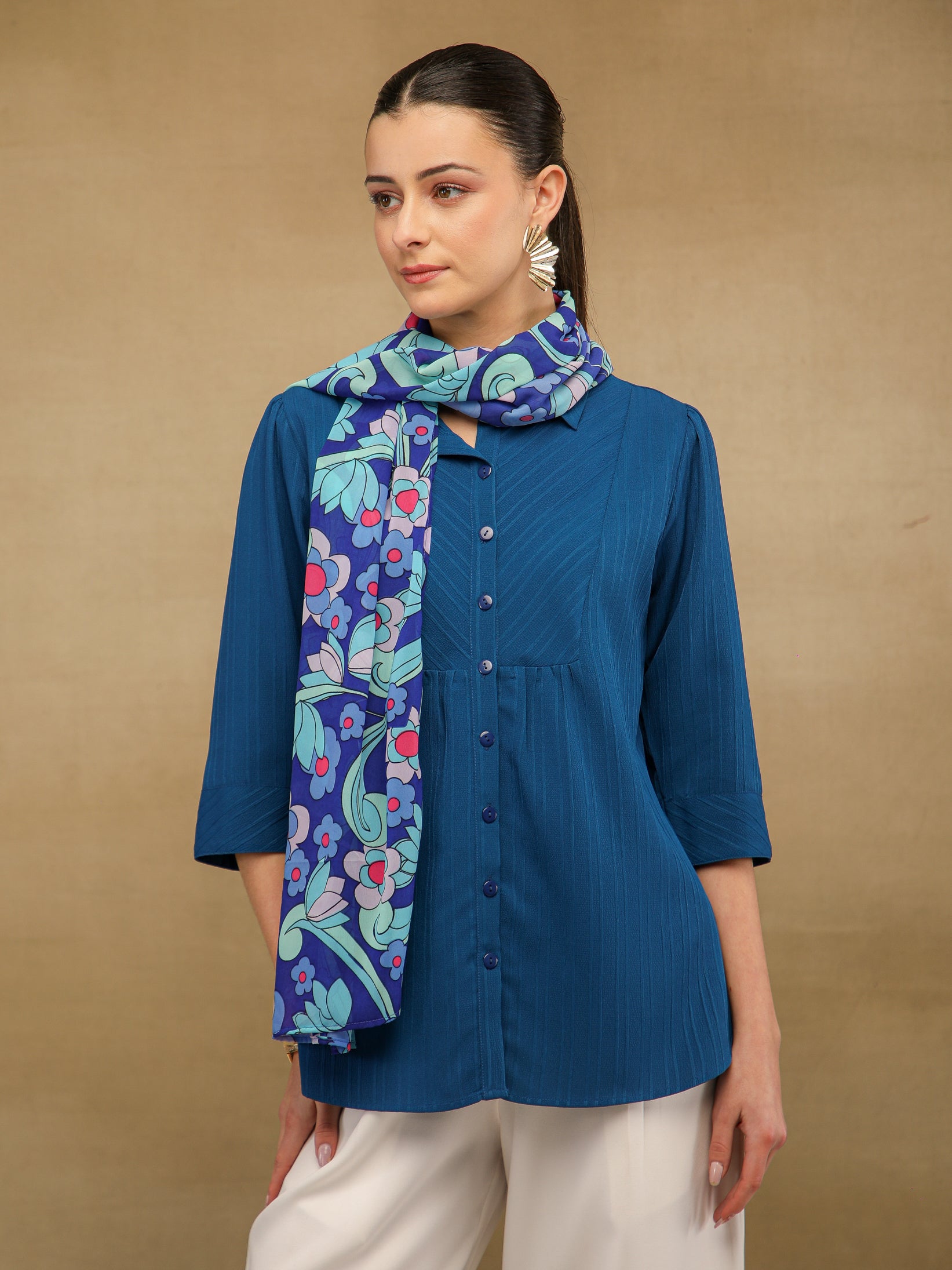Azure Bloom Scarf