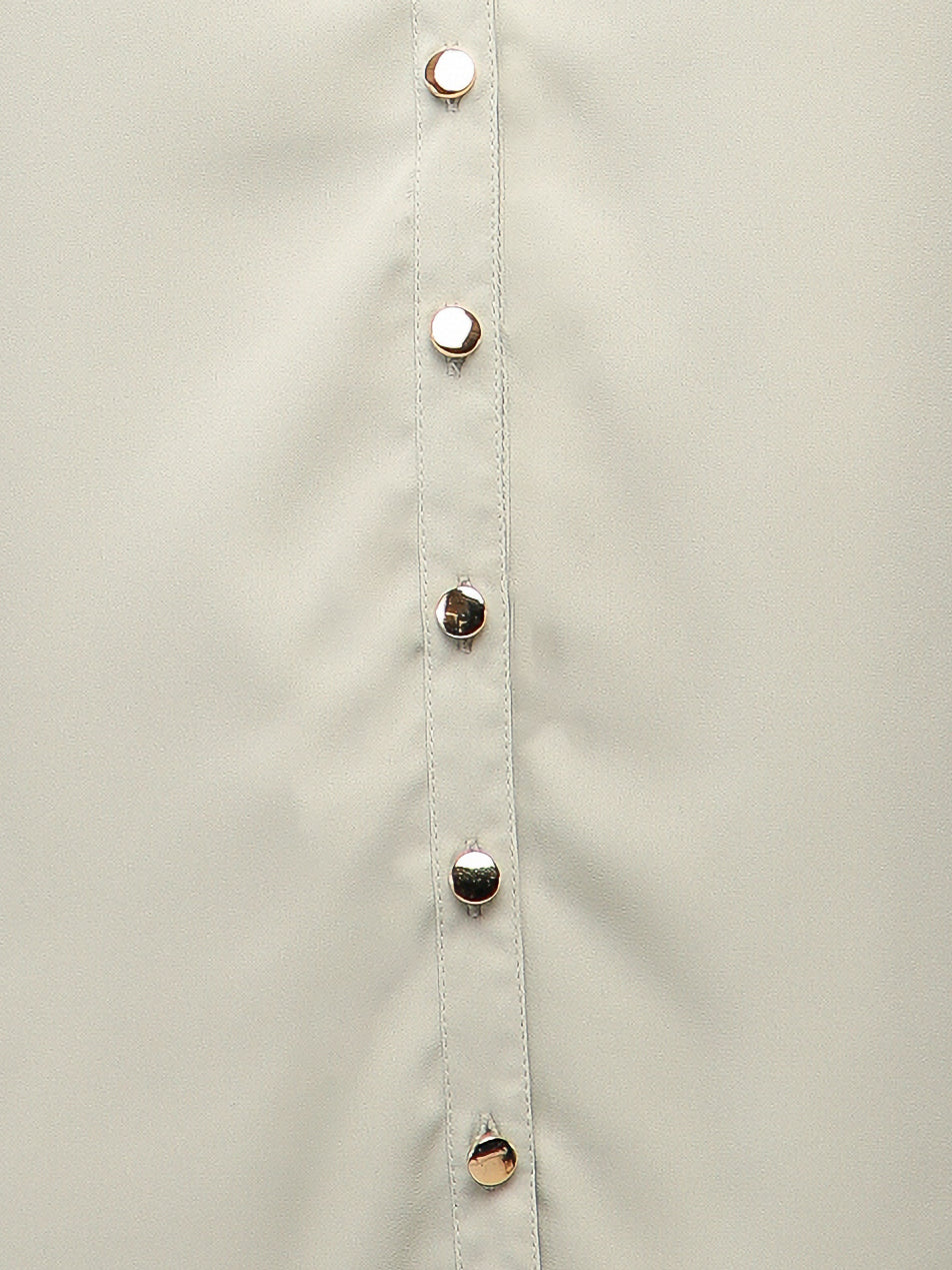 Dual Floral Sequins Grey Shirt
