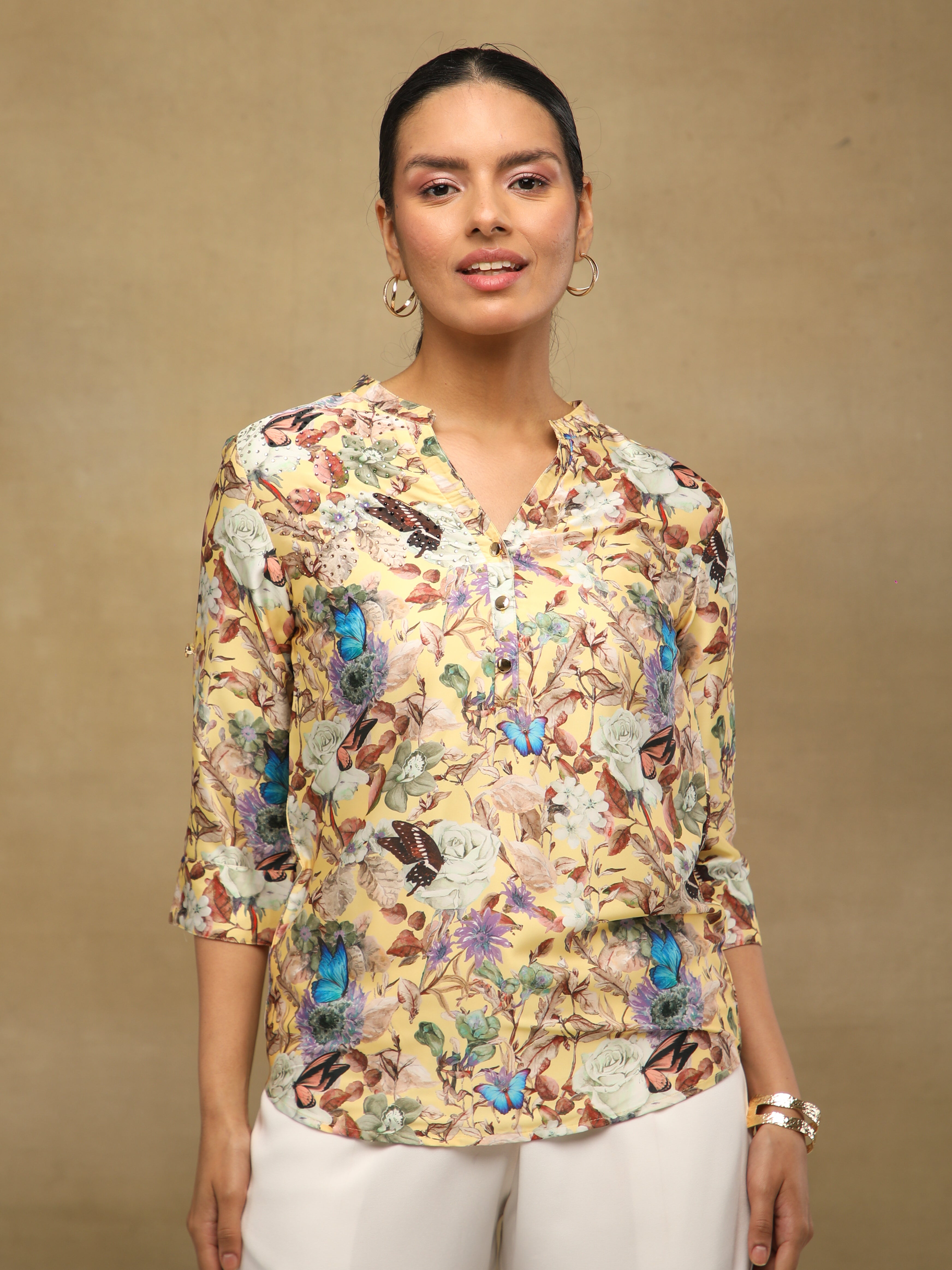 Buttercream Floral Top