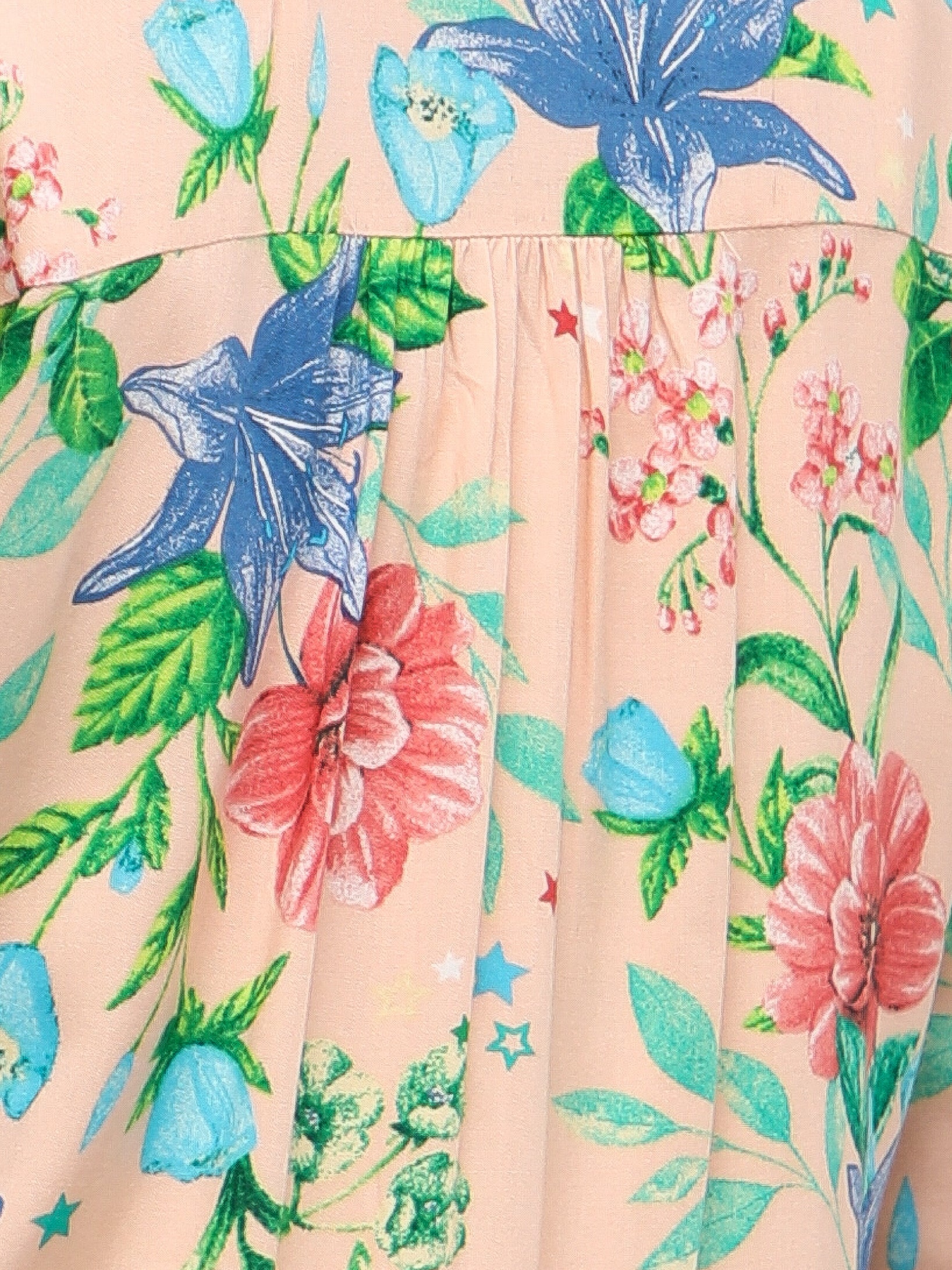 Floral Pintuck Pink Shirt