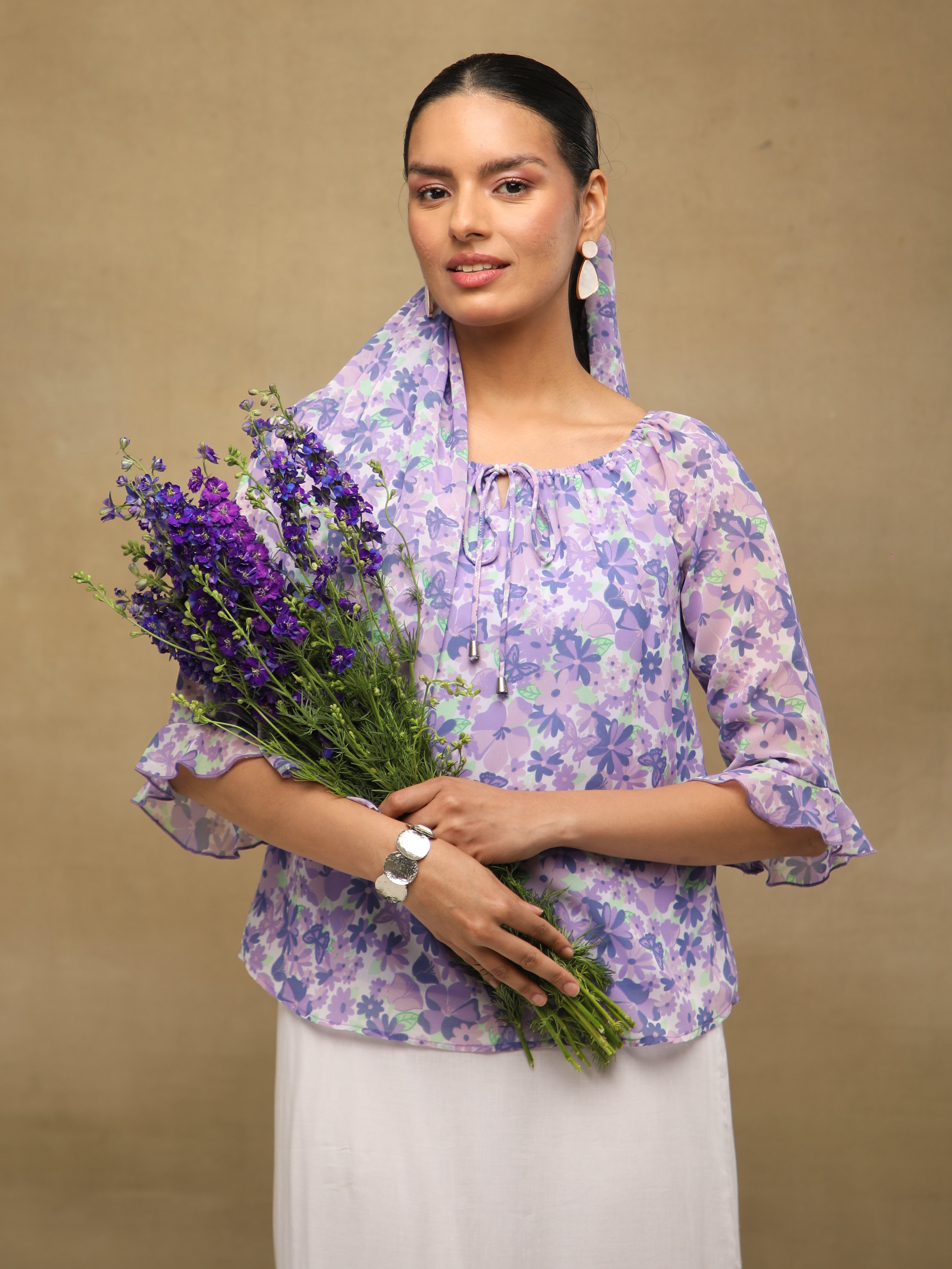 Lavender Bloom Scarf
