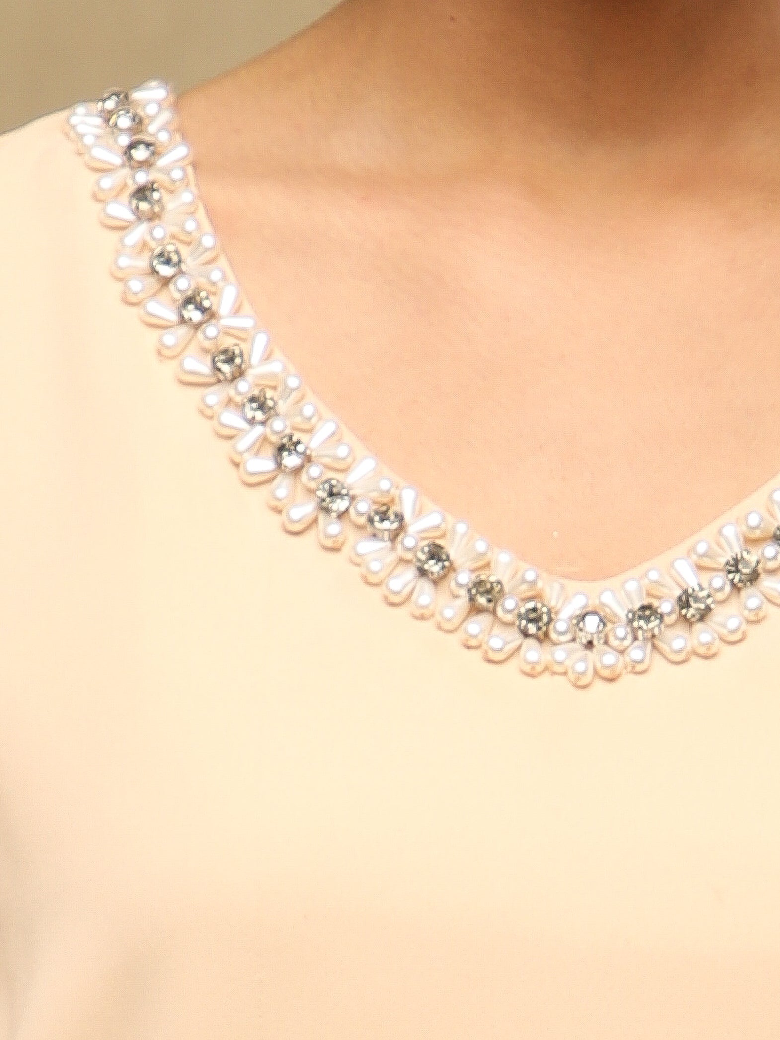 Champagne Embellished Blouse