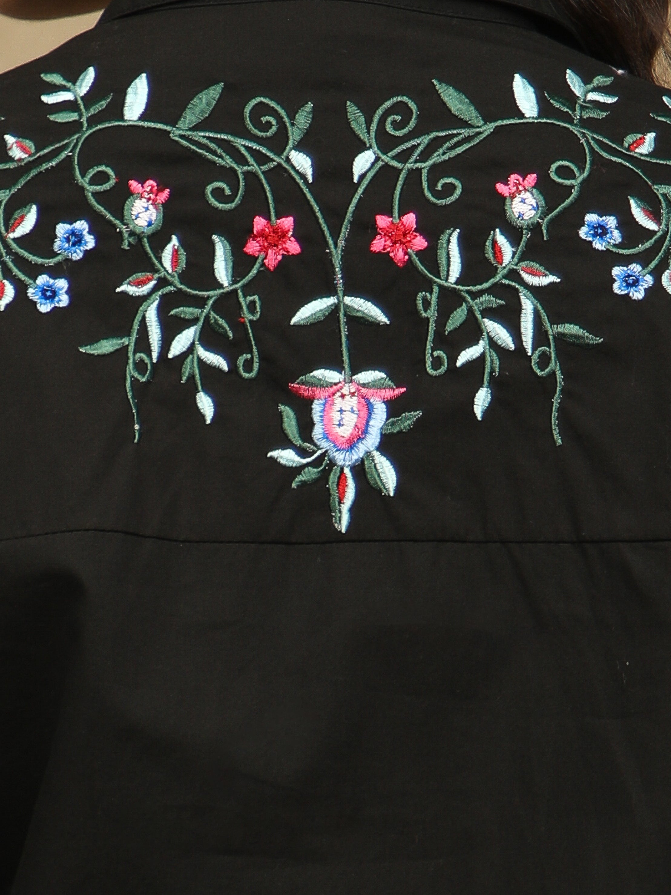 Coal Front-Back Embroidered Yoke Shirt
