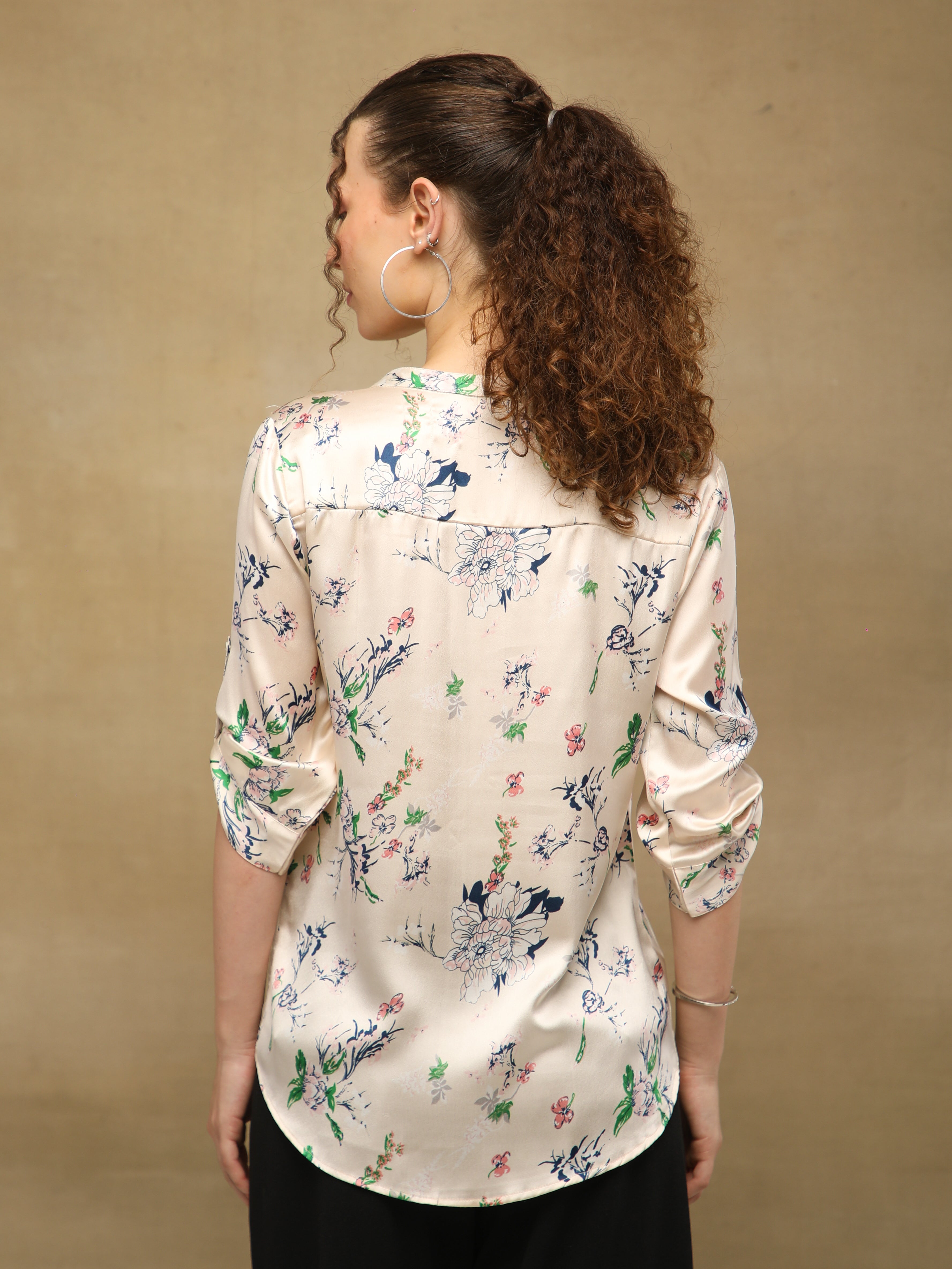 Ivory Garden Satin Top