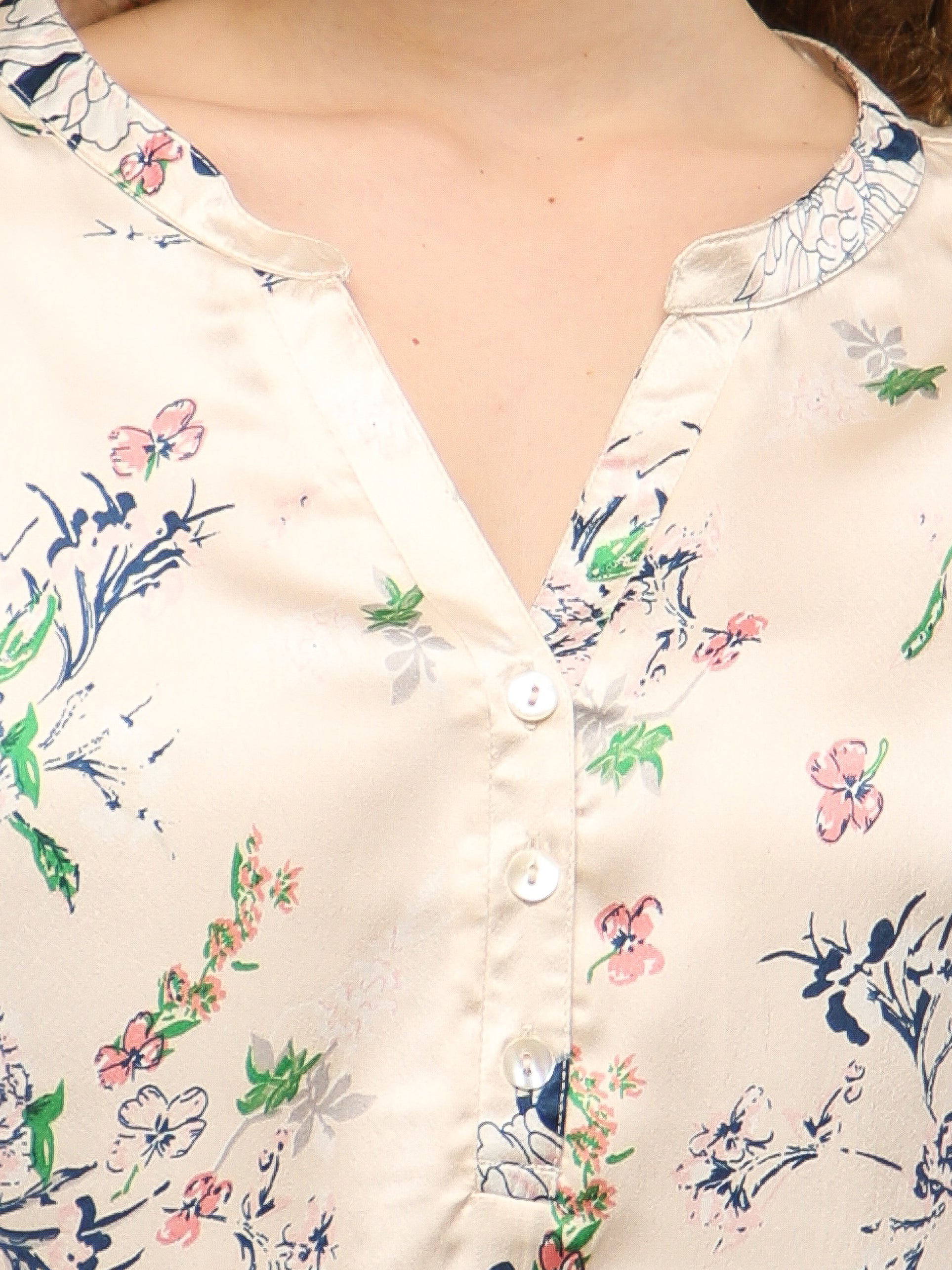 Ivory Garden Satin Top