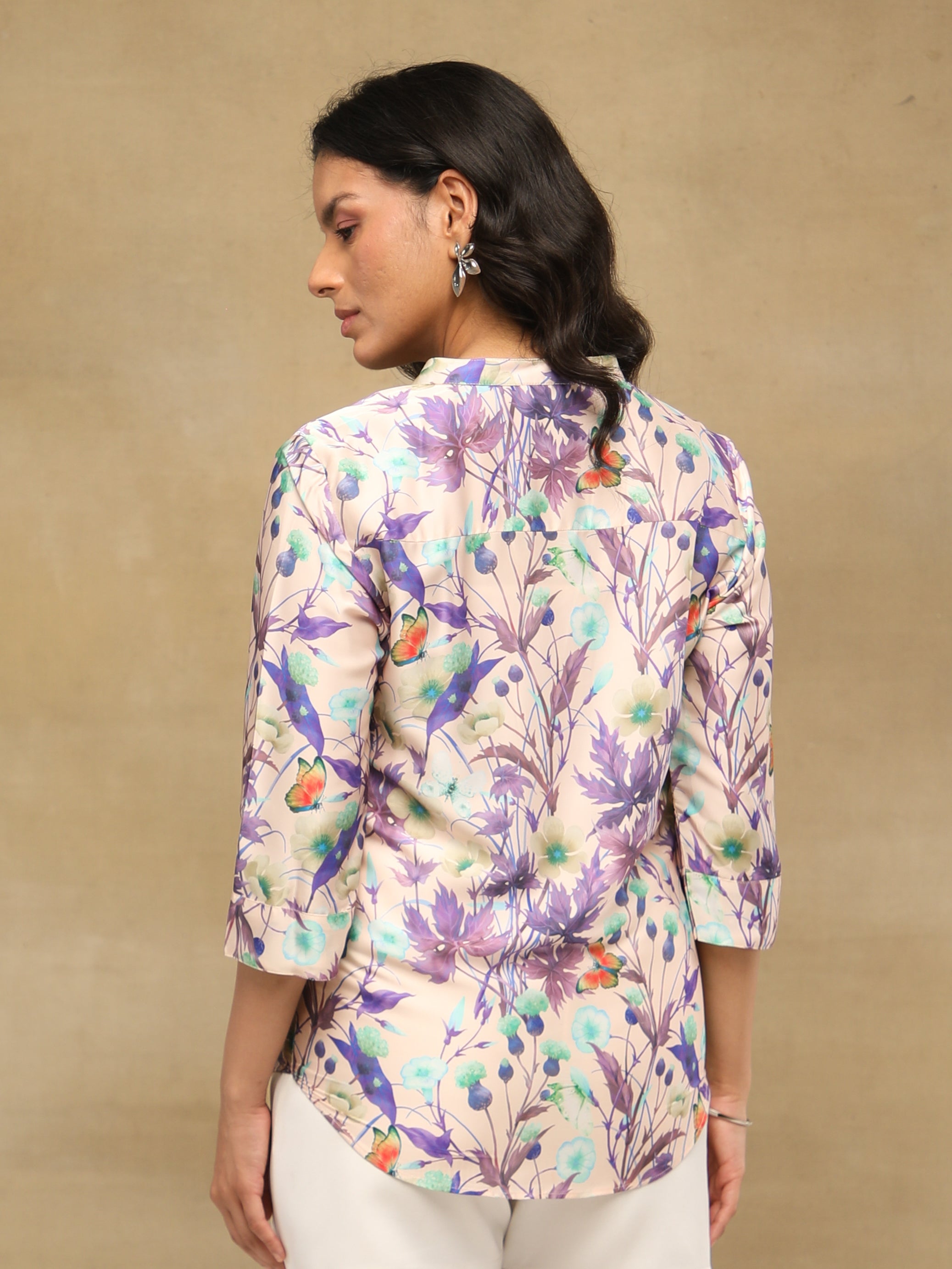 Chinar Satin Printed Top