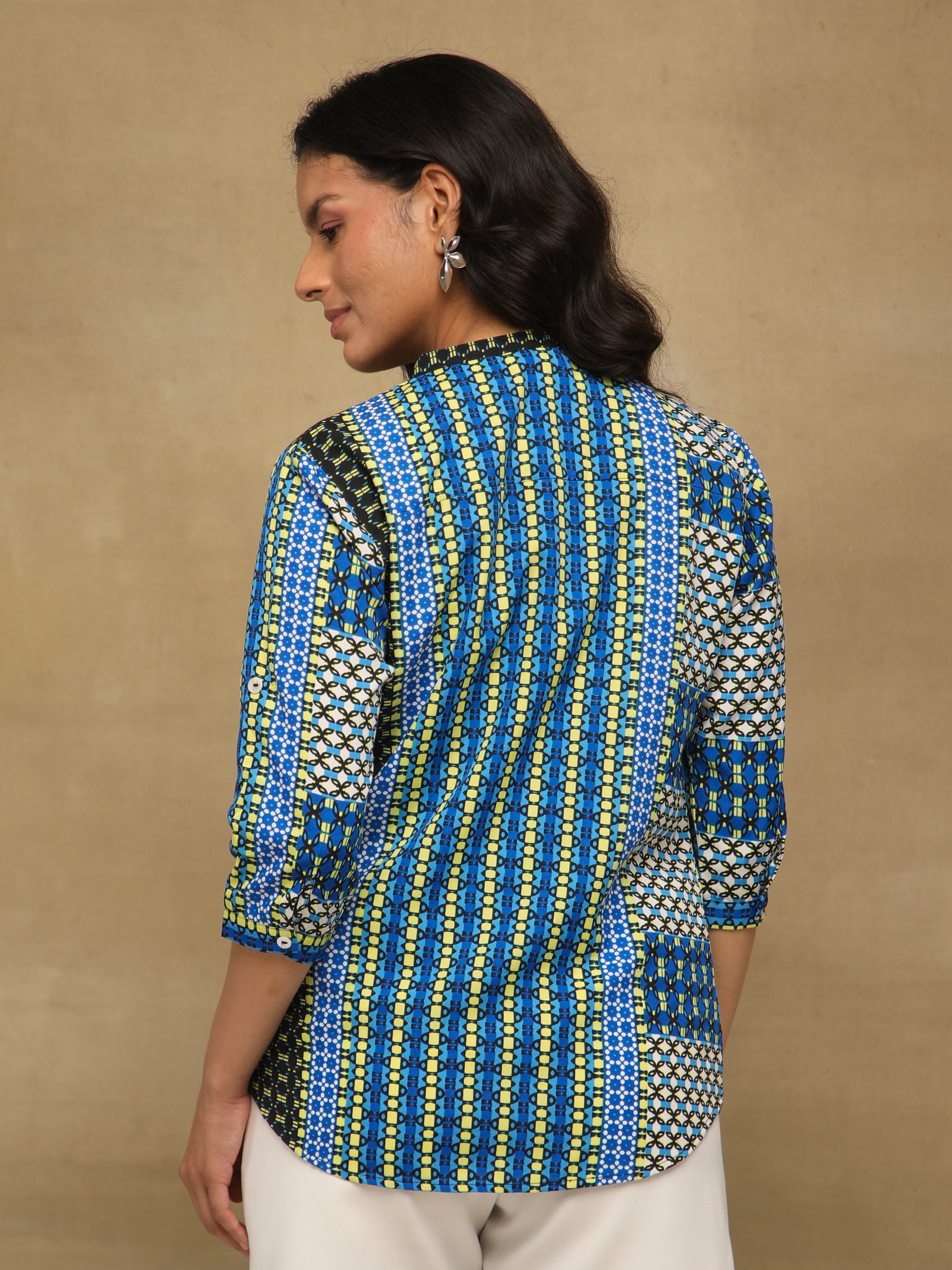 Pixel Trail Crepe Top