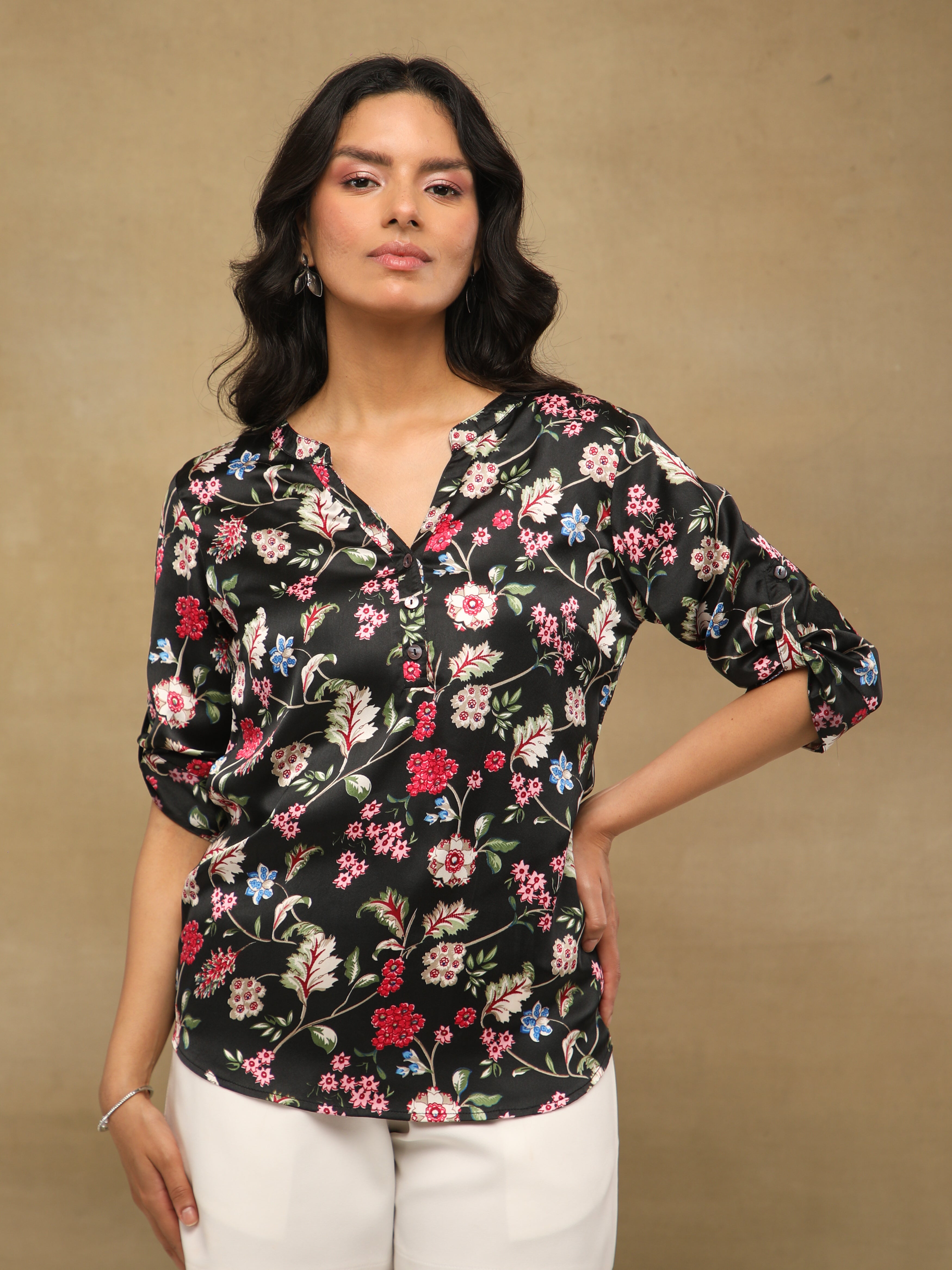 Black Eden Satin Top