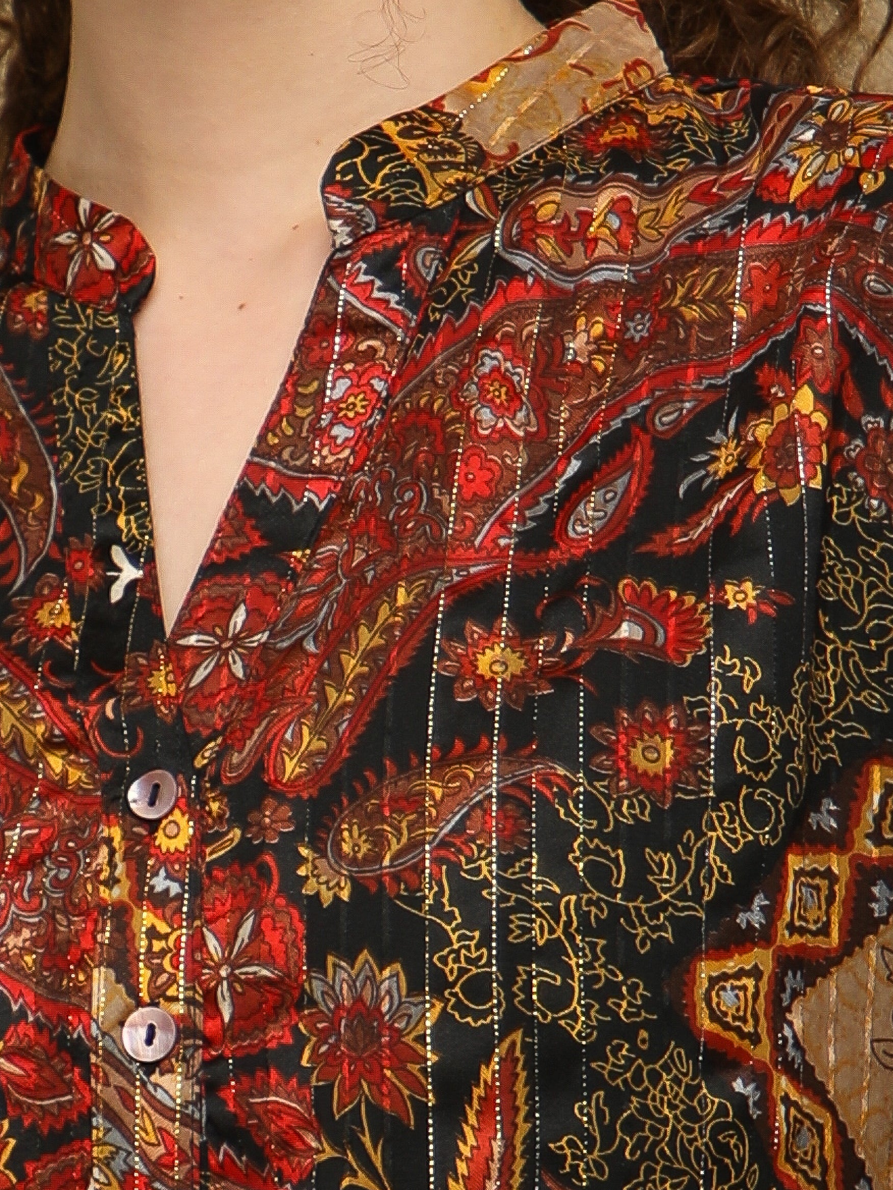 Paisley Chiffon Lined Shirt