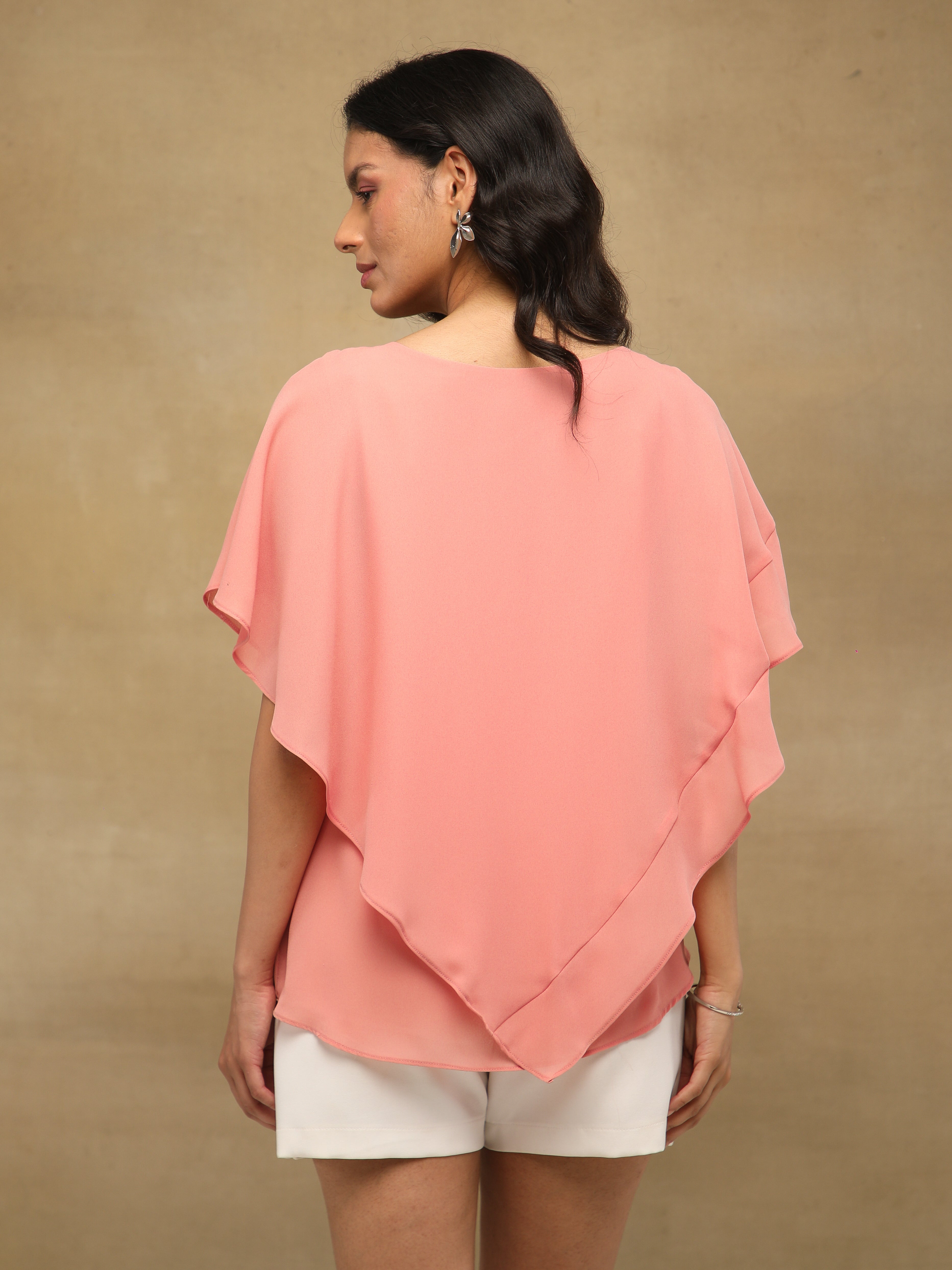 Pink Embellished Poncho