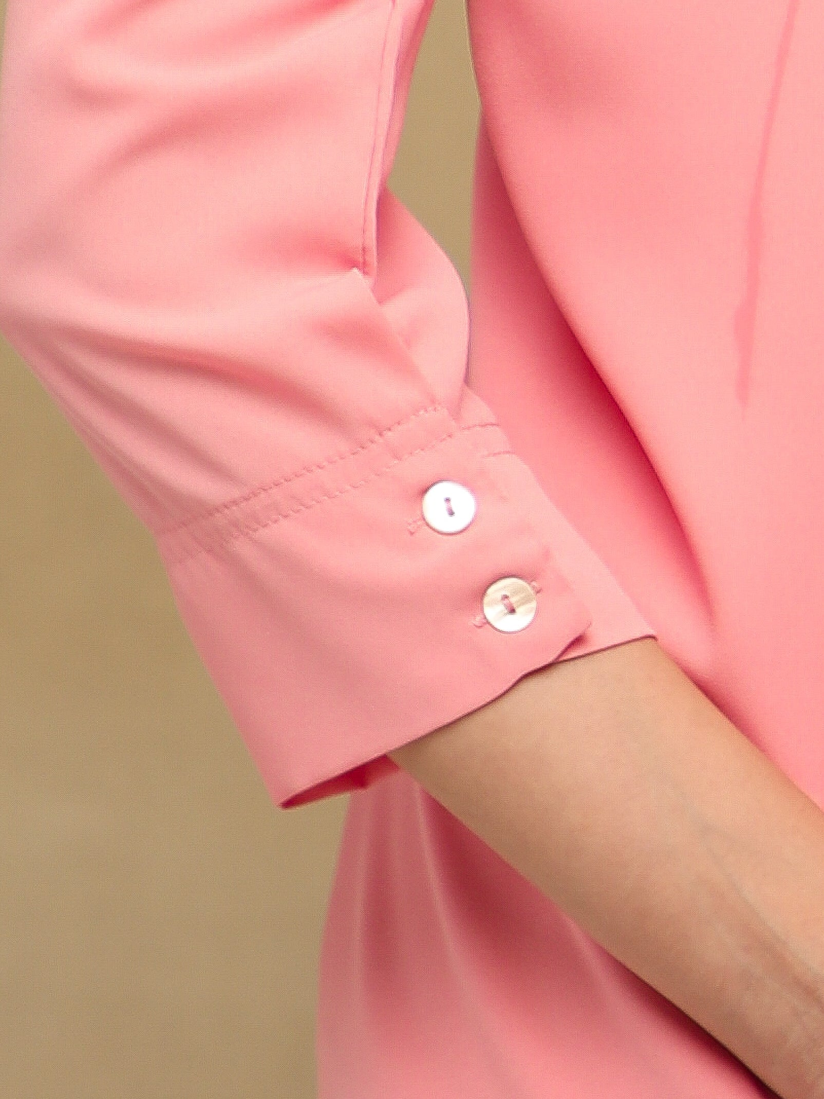 White Bead Embellished Light Pink Shirt