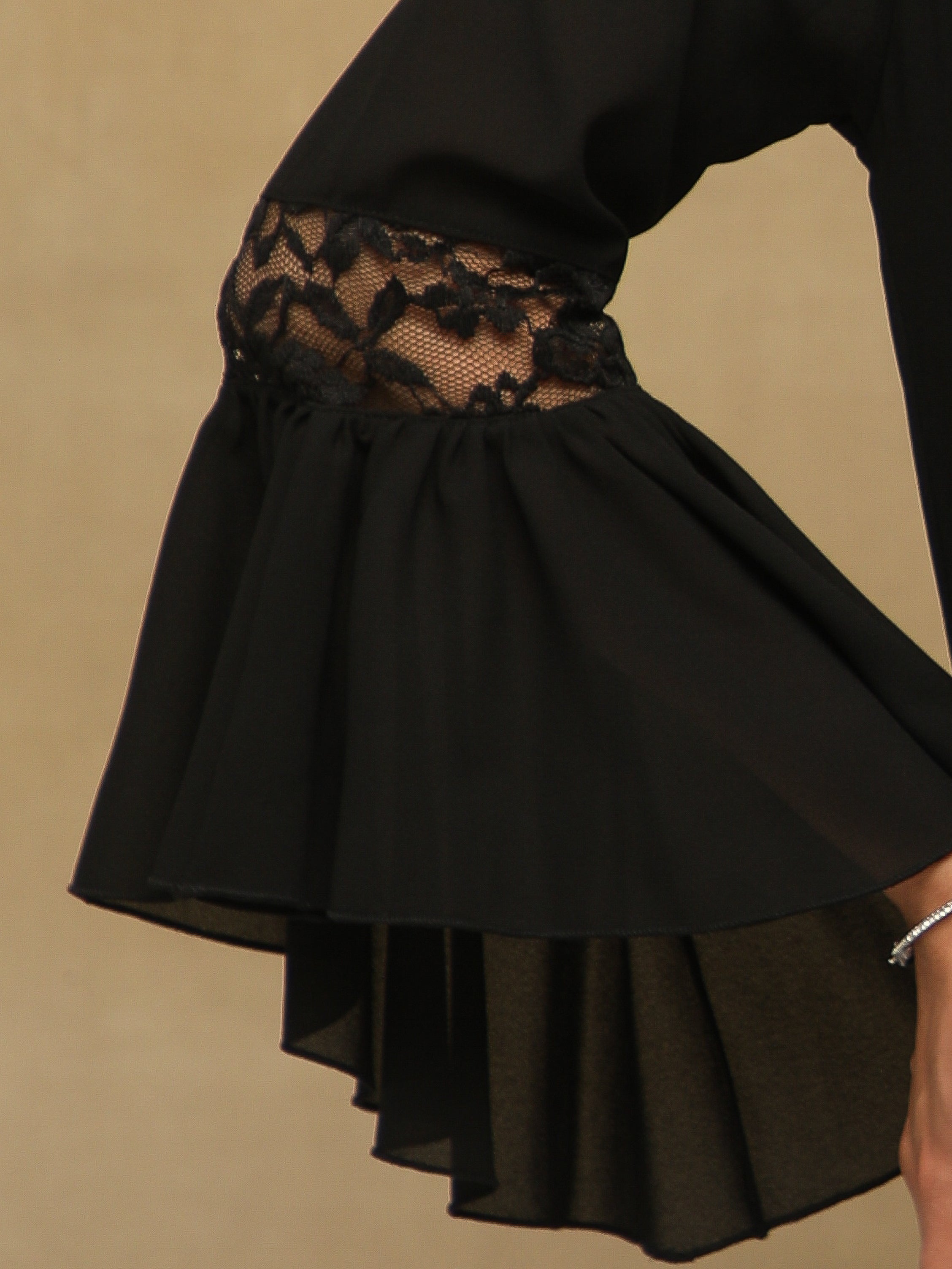 Off Shoulder Lace Black Top