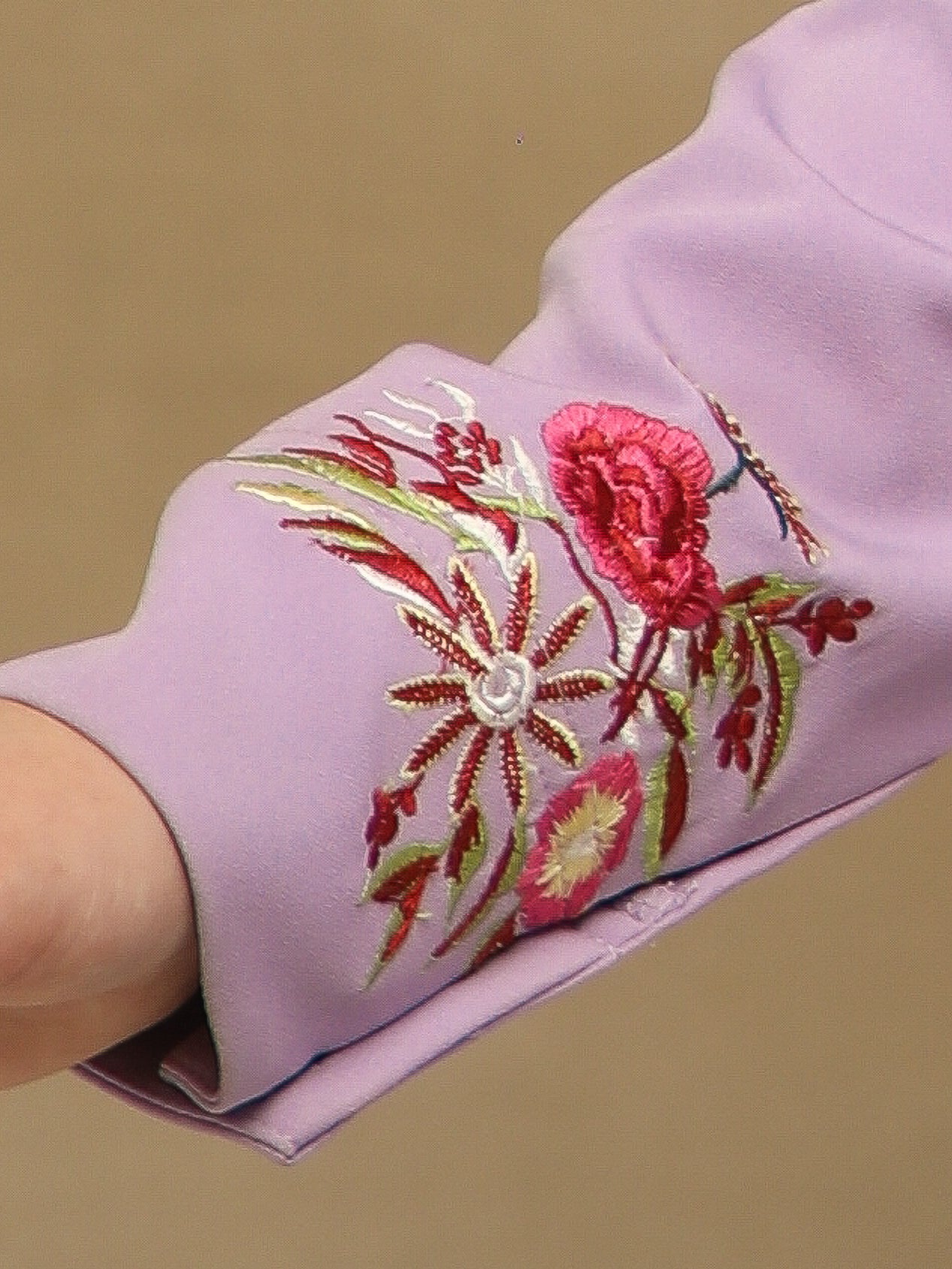 Lilac Multi Embroidered Shirt