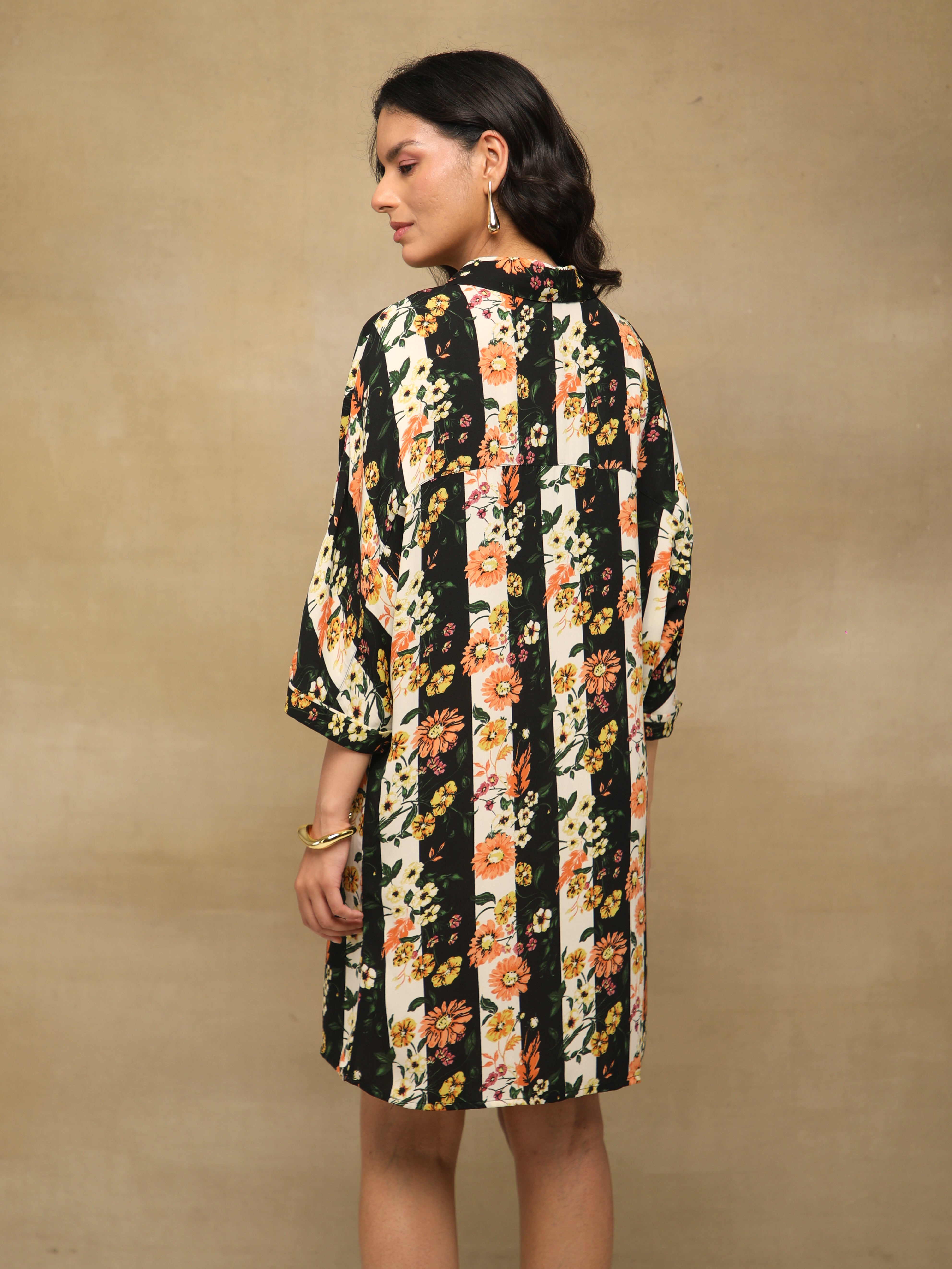 Midnight Botanica Shirt Dress